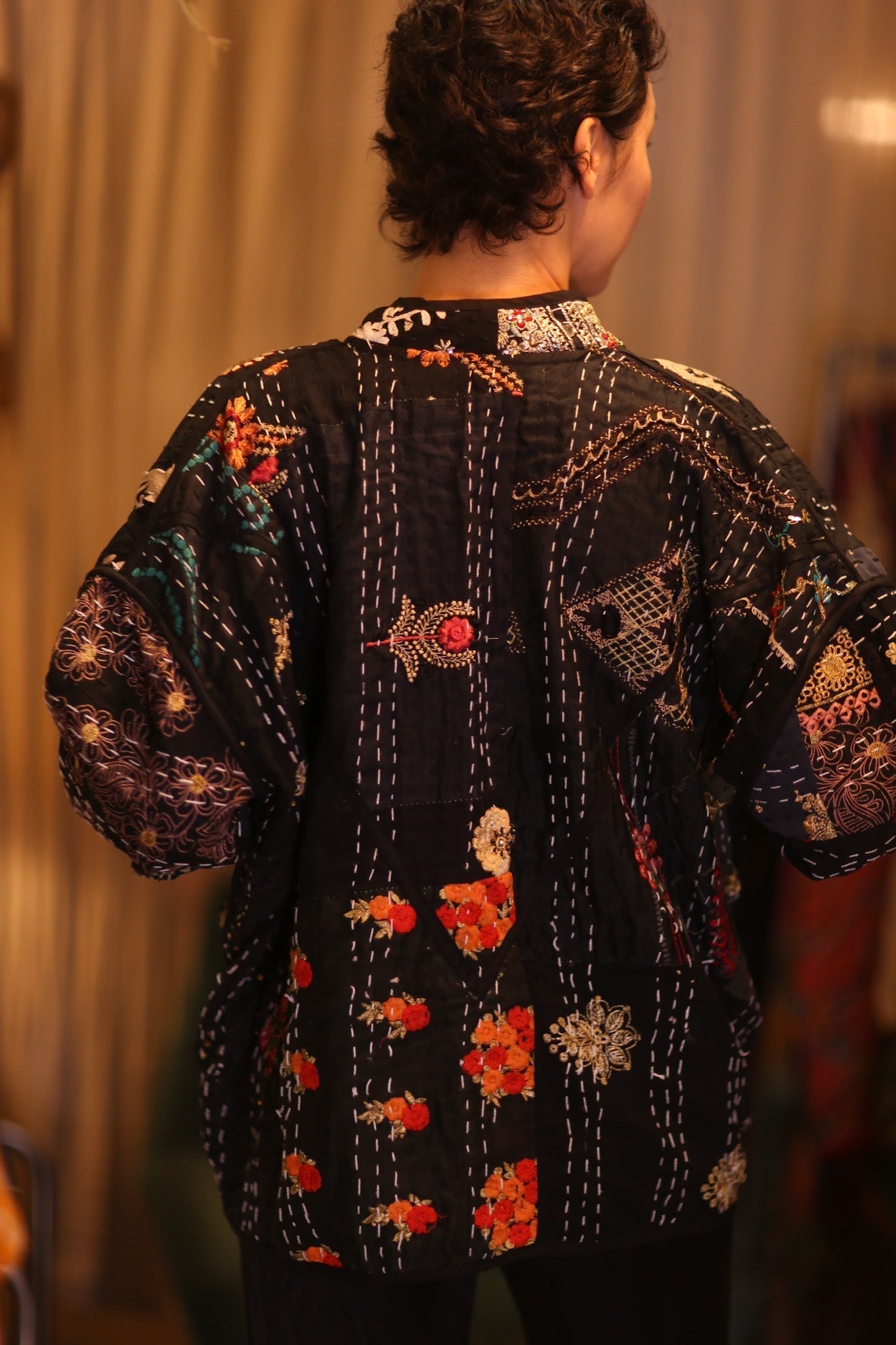 EMBROIDERED KANTHA JACKET JYPEACE - sustainably made MOMO NEW YORK sustainable clothing, coatandjacket slow fashion