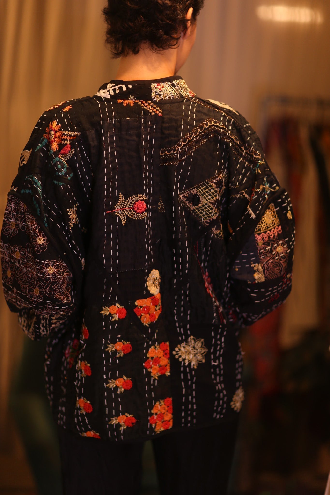 EMBROIDERED KANTHA JACKET JYPEACE - sustainably made MOMO NEW YORK sustainable clothing, coatandjacket slow fashion