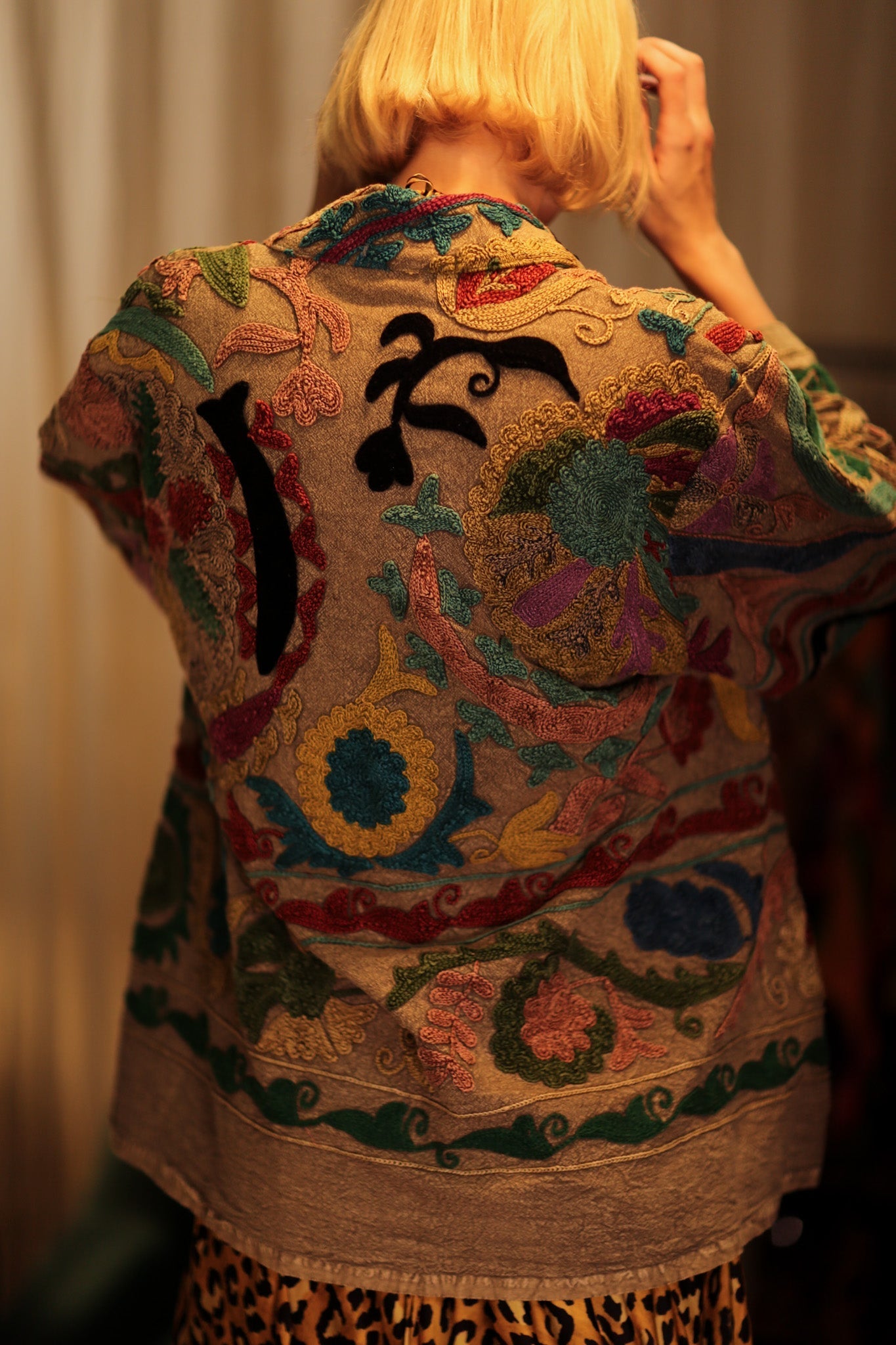 EMBROIDERED KANTHA KIMONO MONTY ISLAND FLOWERS - MOMO STUDIO BERLIN - Berlin Concept Store - sustainable & ethical fashion