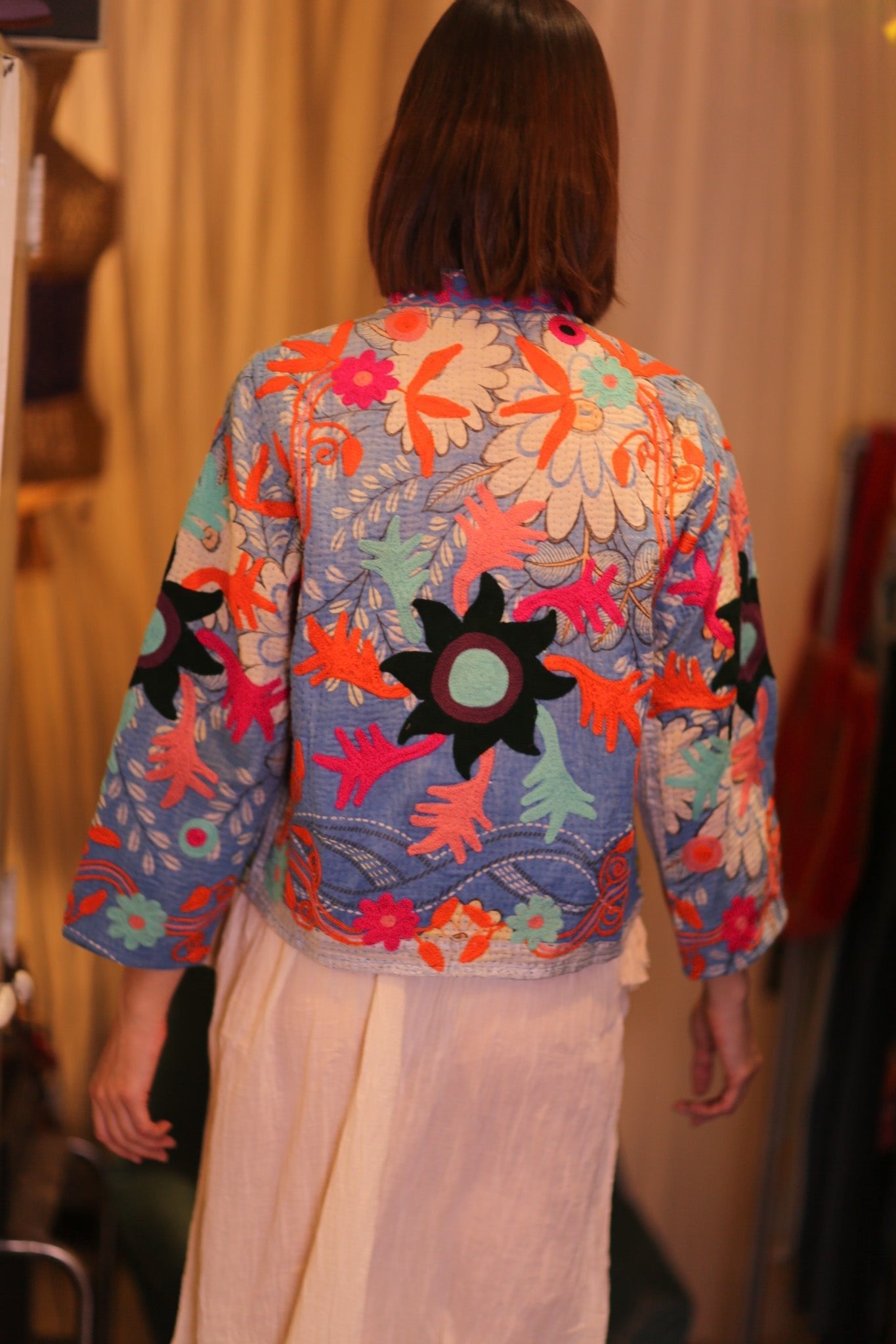 EMBROIDERED KANTHA SHORT JACKET INGRID KAUNGKIN - MOMO STUDIO BERLIN - Berlin Concept Store - sustainable & ethical fashion