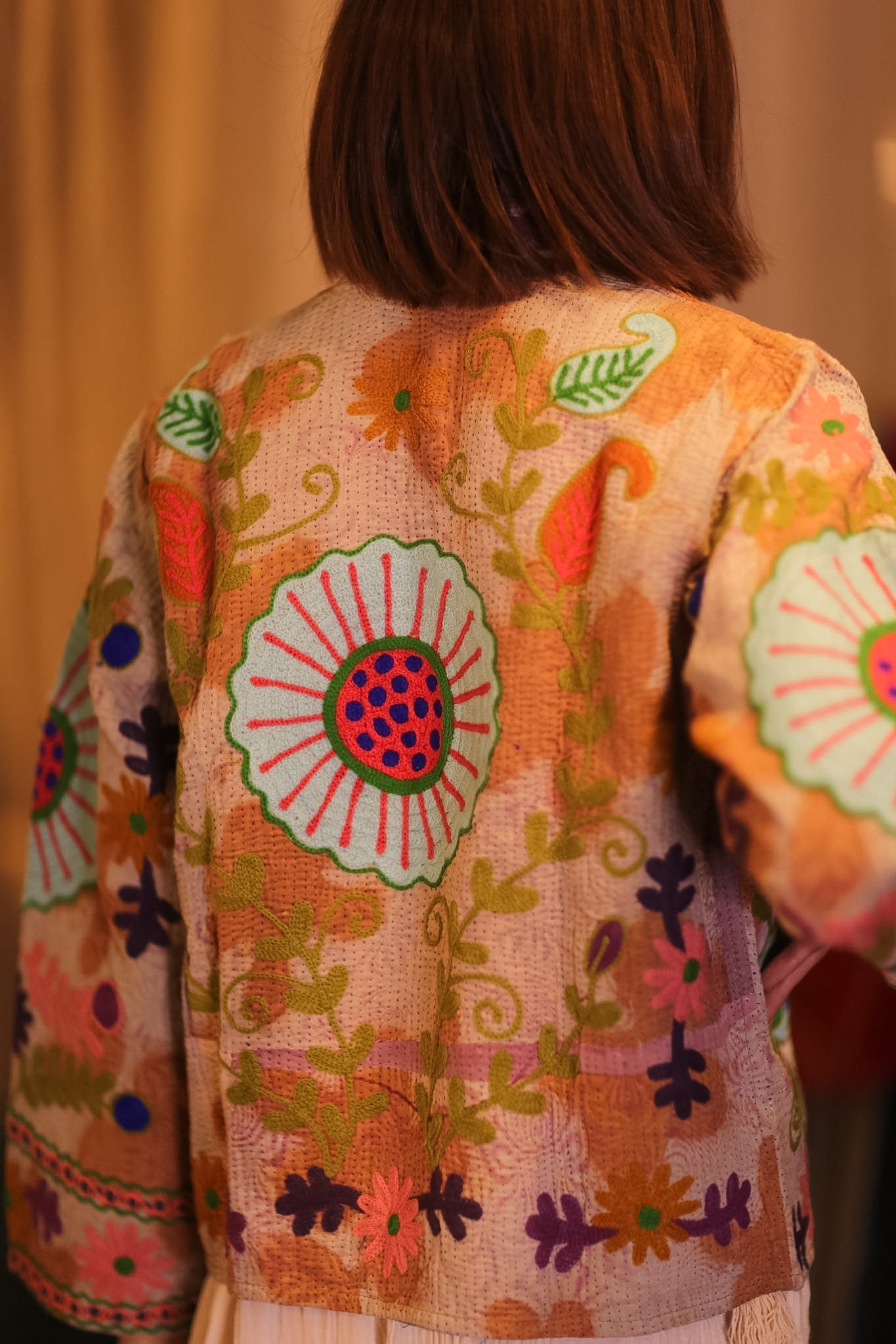 EMBROIDERED KANTHA SHORT JACKET INGRID KYARPAN - MOMO STUDIO BERLIN - Berlin Concept Store - sustainable & ethical fashion