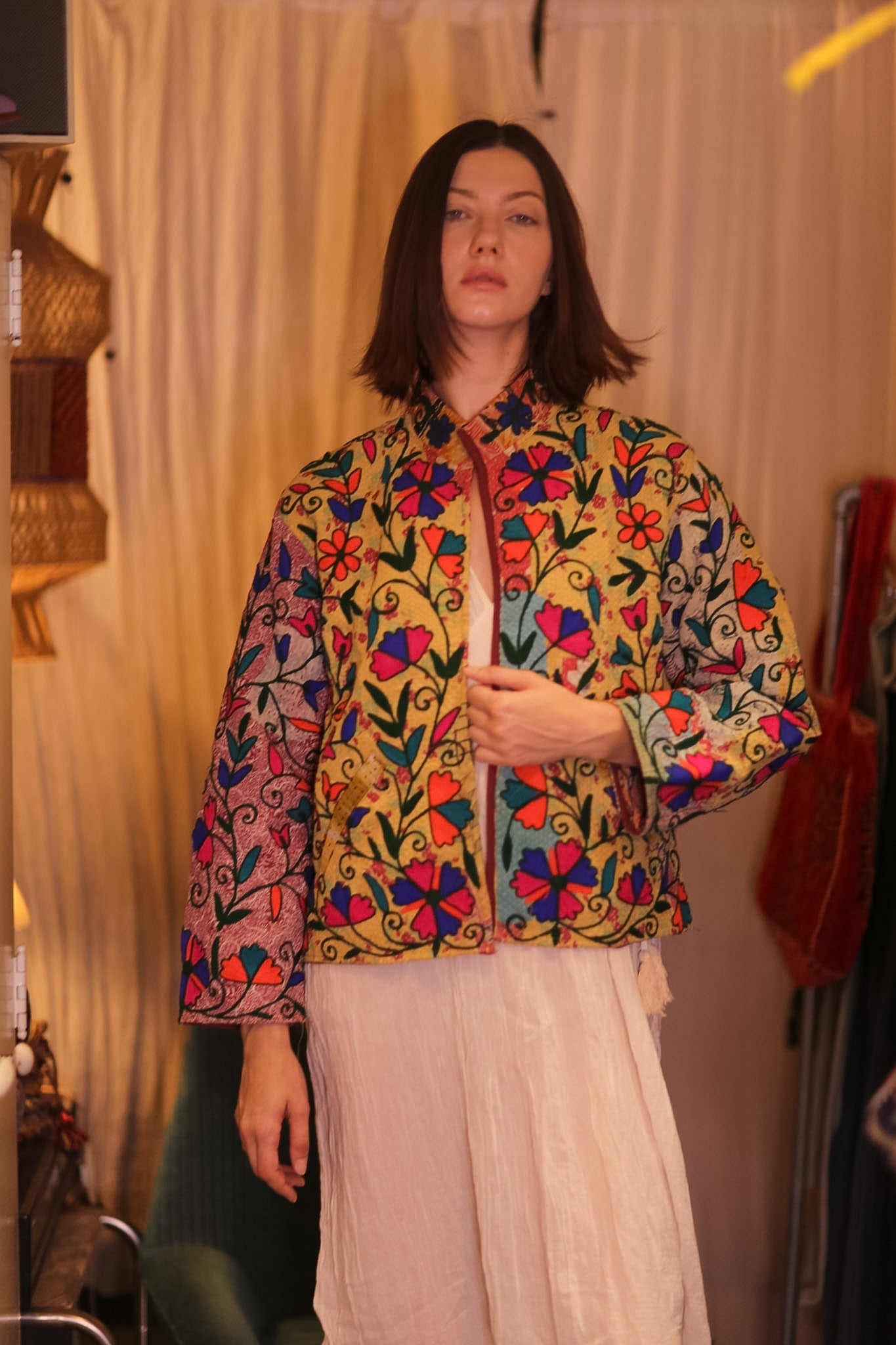 EMBROIDERED KANTHA SHORTJACKET INGRID PAUNGPE - MOMO STUDIO BERLIN - Berlin Concept Store - sustainable & ethical fashion