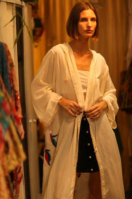 EMBROIDERED KIMONO DORA WHILE - MOMO STUDIO BERLIN - Berlin Concept Store - sustainable & ethical fashion