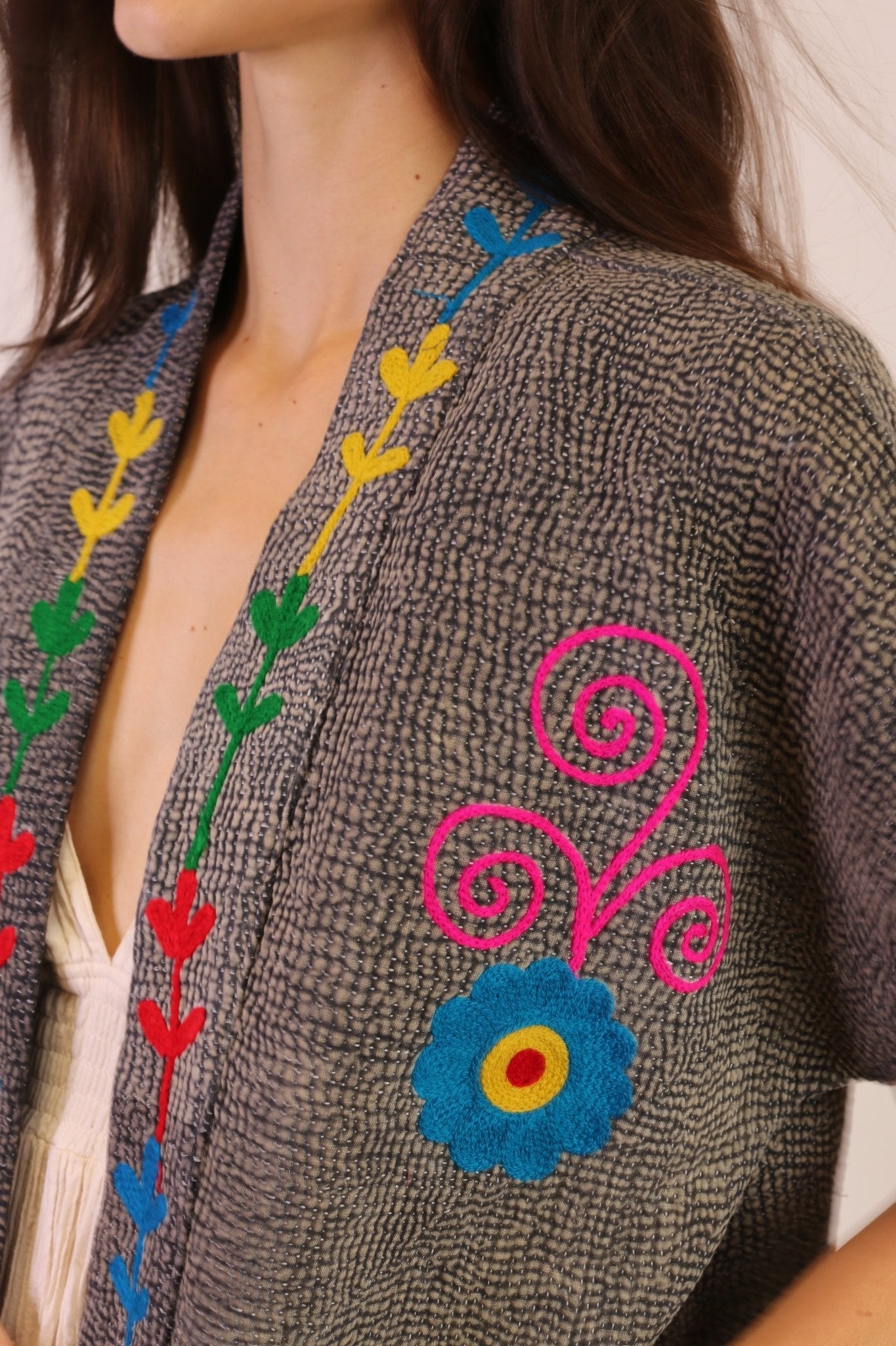 EMBROIDERED KIMONO HARIA - MOMO STUDIO BERLIN - Berlin Concept Store - sustainable & ethical fashion