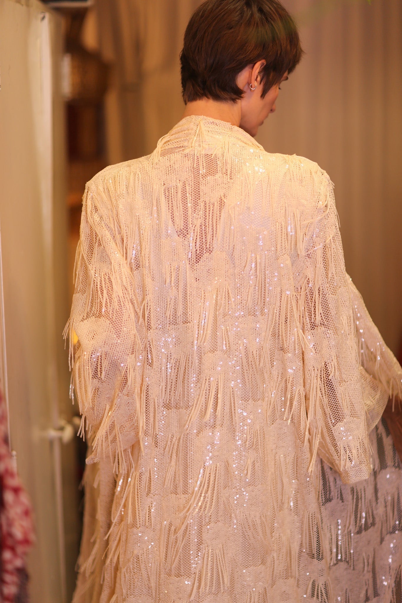EMBROIDERED LONG FRINGE KIMONO KYLIE - MOMO STUDIO BERLIN - Berlin Concept Store - sustainable & ethical fashion