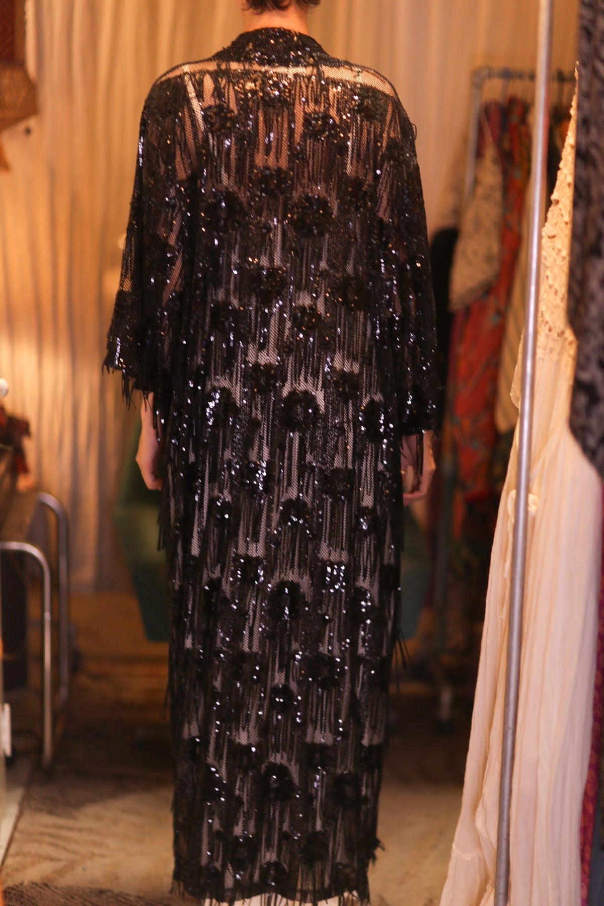 EMBROIDERED LONG FRINGE KIMONO MAHYUYA - MOMO STUDIO BERLIN - Berlin Concept Store - sustainable & ethical fashion