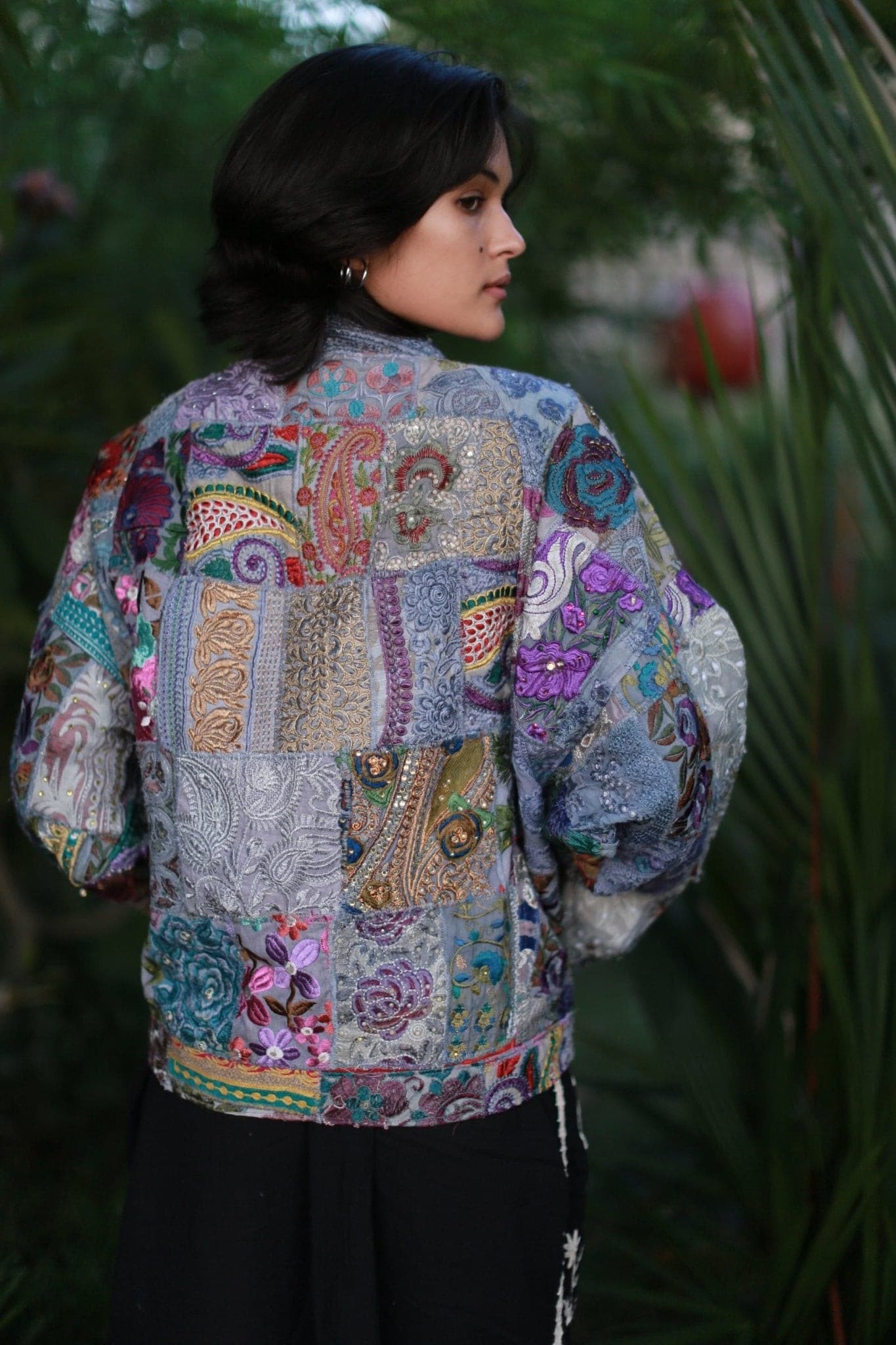 Embroidered Patchwork Bomber Jacket Serena - MOMO STUDIO BERLIN - Berlin Concept Store - sustainable & ethical fashion