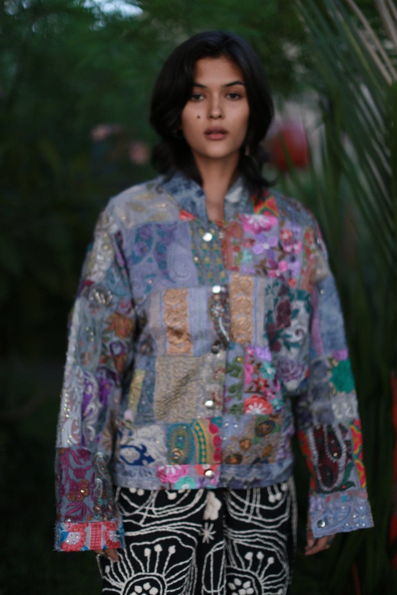 Embroidered Patchwork Bomber Jacket Serena - MOMO STUDIO BERLIN - Berlin Concept Store - sustainable & ethical fashion