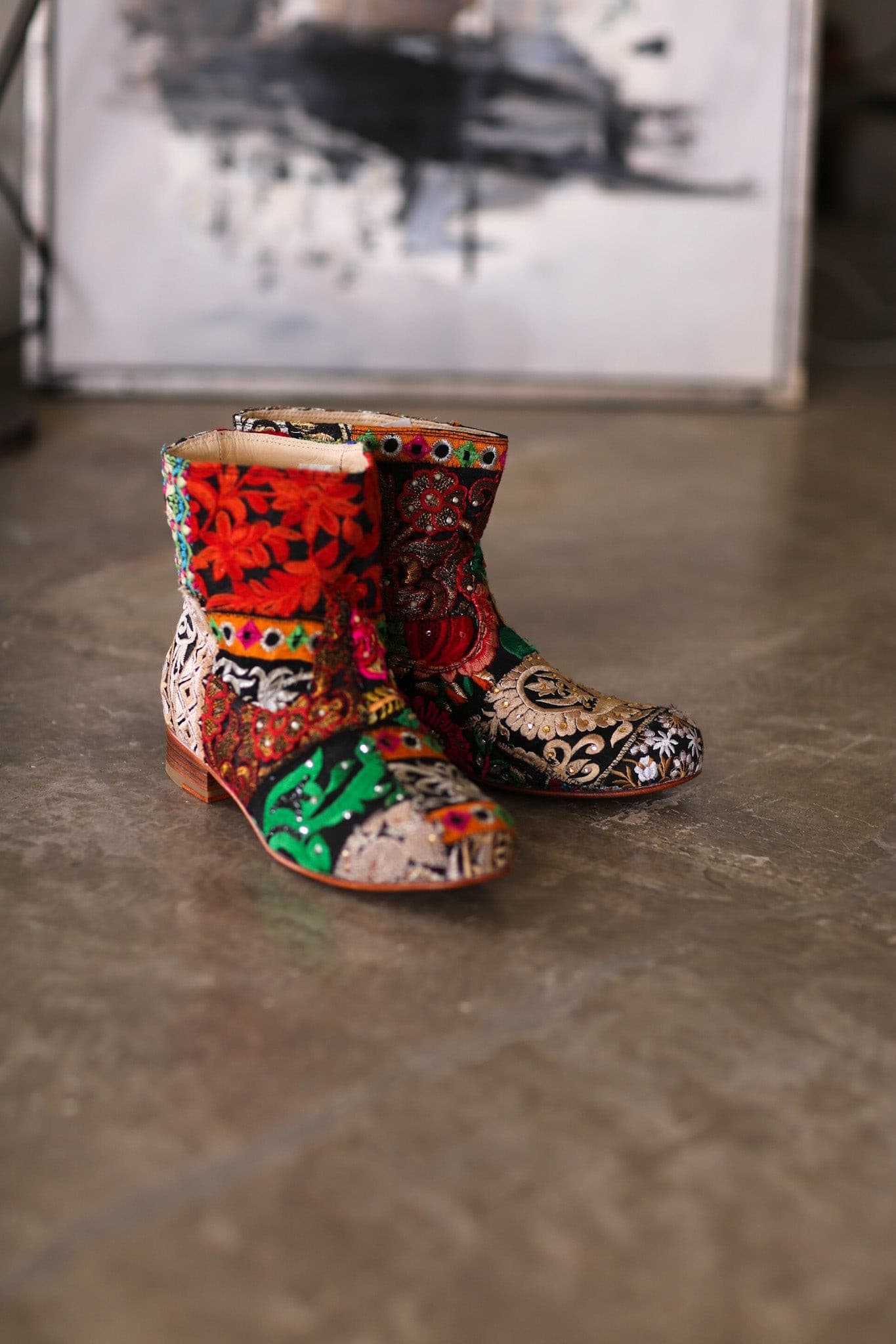 EMBROIDERED PATCHWORK BOOTS ROMY - MOMO STUDIO BERLIN - Berlin Concept Store - sustainable & ethical fashion