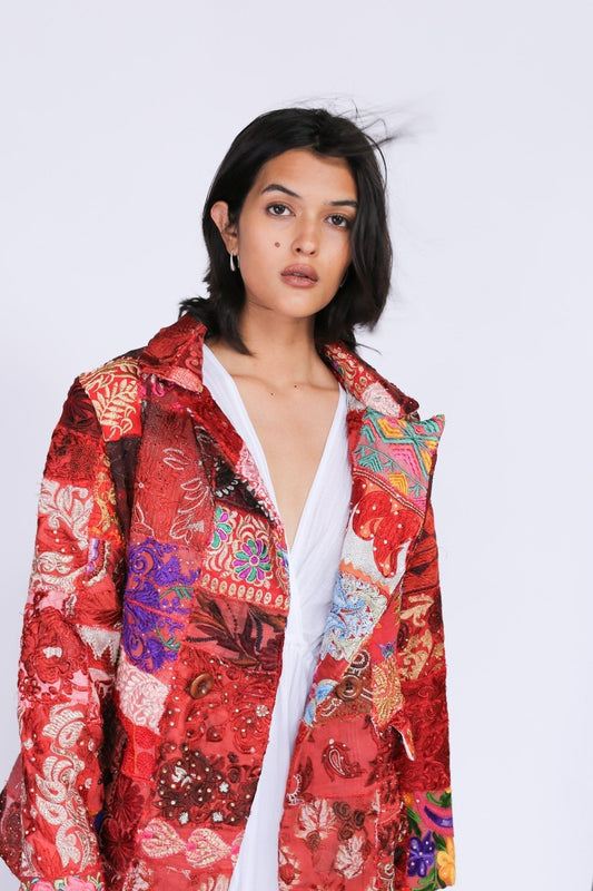 Embroidered Patchwork Jacket Frida - MOMO STUDIO BERLIN - Berlin Concept Store - sustainable & ethical fashion