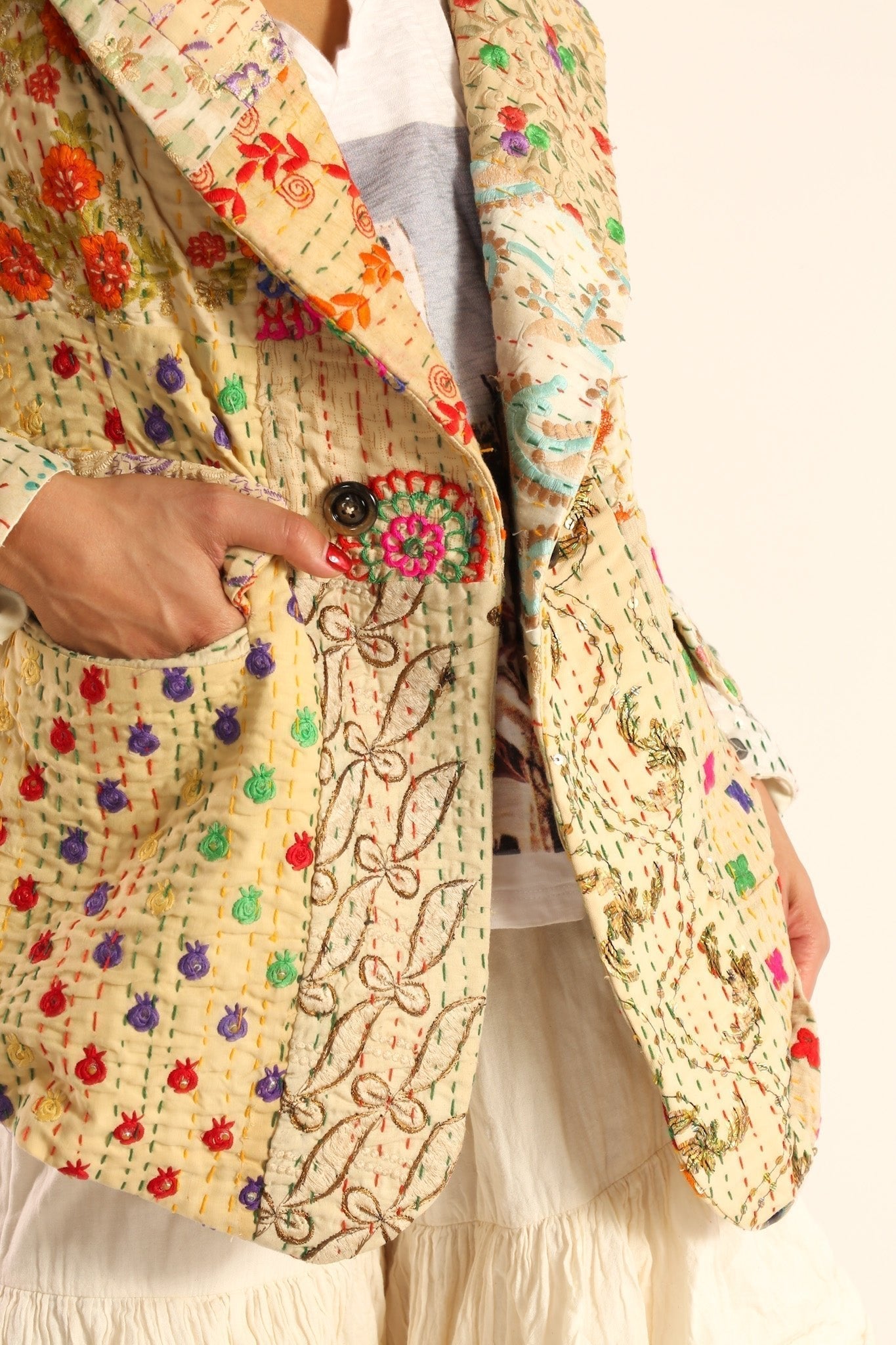 EMBROIDERED PATCHWORK JACKET PENNY - MOMO STUDIO BERLIN - Berlin Concept Store - sustainable & ethical fashion