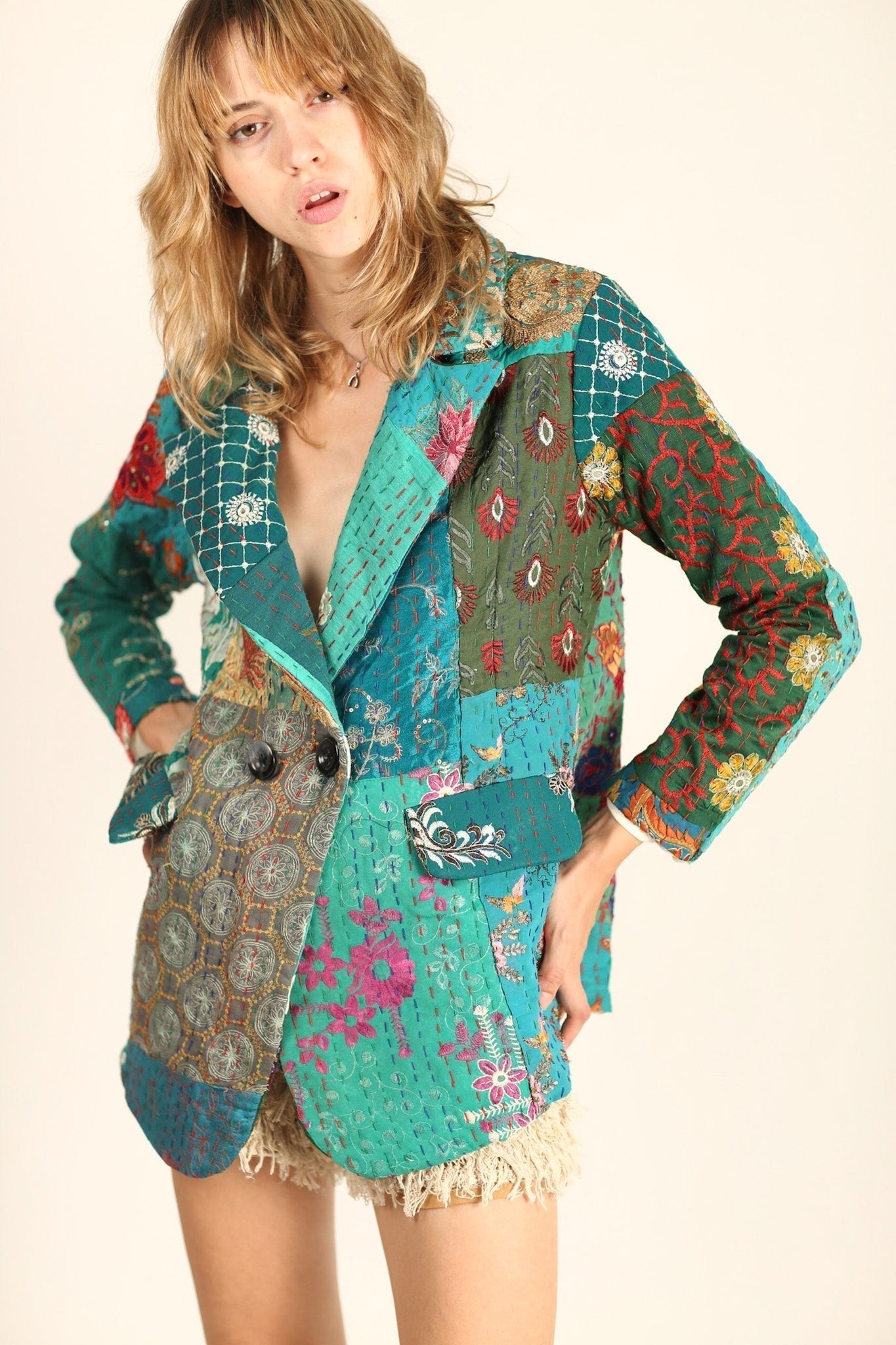 EMBROIDERED PATCHWORK JACKET PENNY - MOMO STUDIO BERLIN - Berlin Concept Store - sustainable & ethical fashion