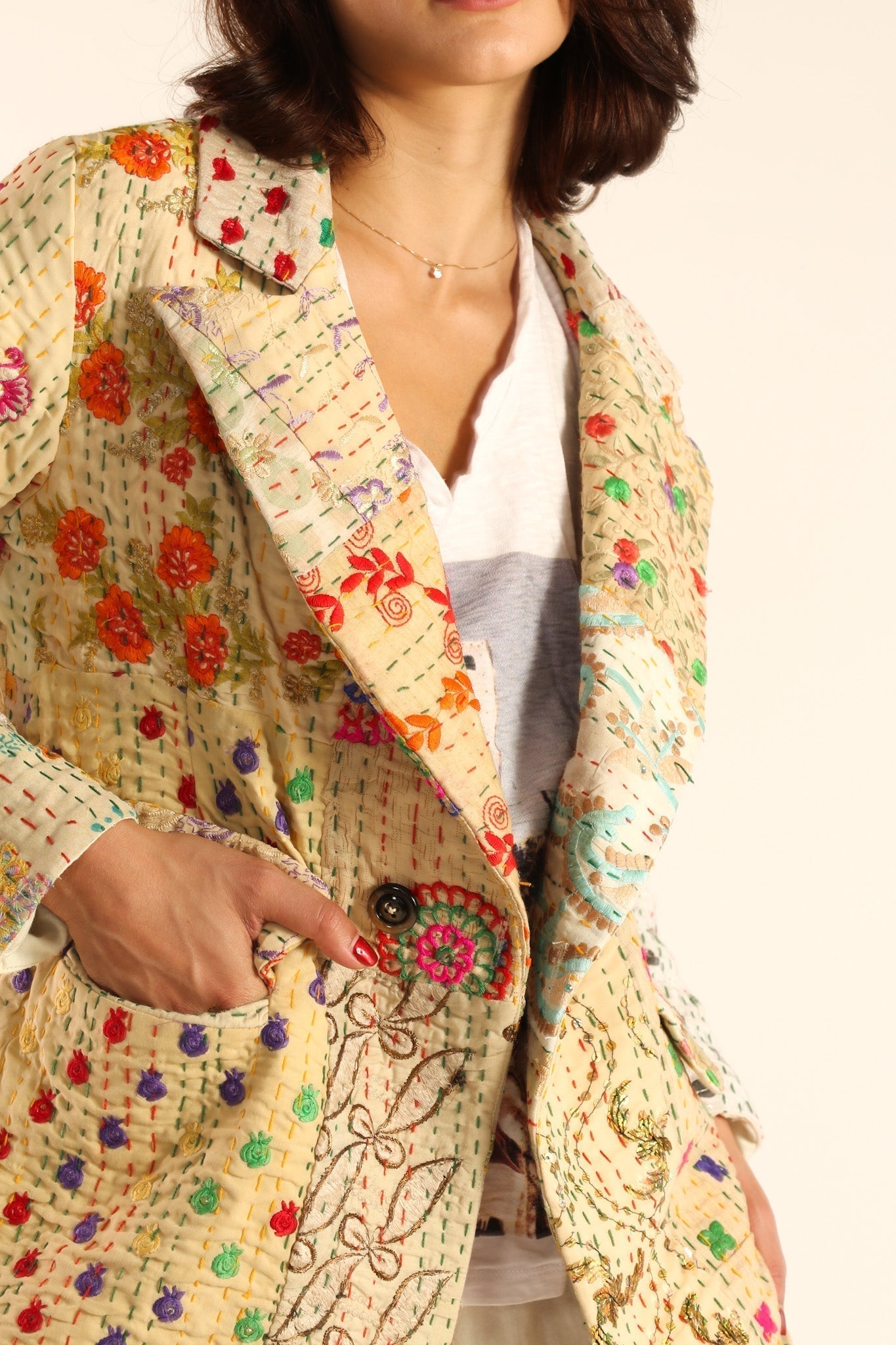 EMBROIDERED PATCHWORK JACKET PENNY - MOMO STUDIO BERLIN - Berlin Concept Store - sustainable & ethical fashion