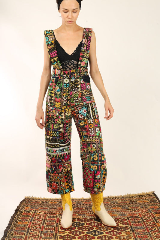 EMBROIDERED PATCHWORK JUMPSUIT HENRY - MOMO STUDIO BERLIN - Berlin Concept Store - sustainable & ethical fashion
