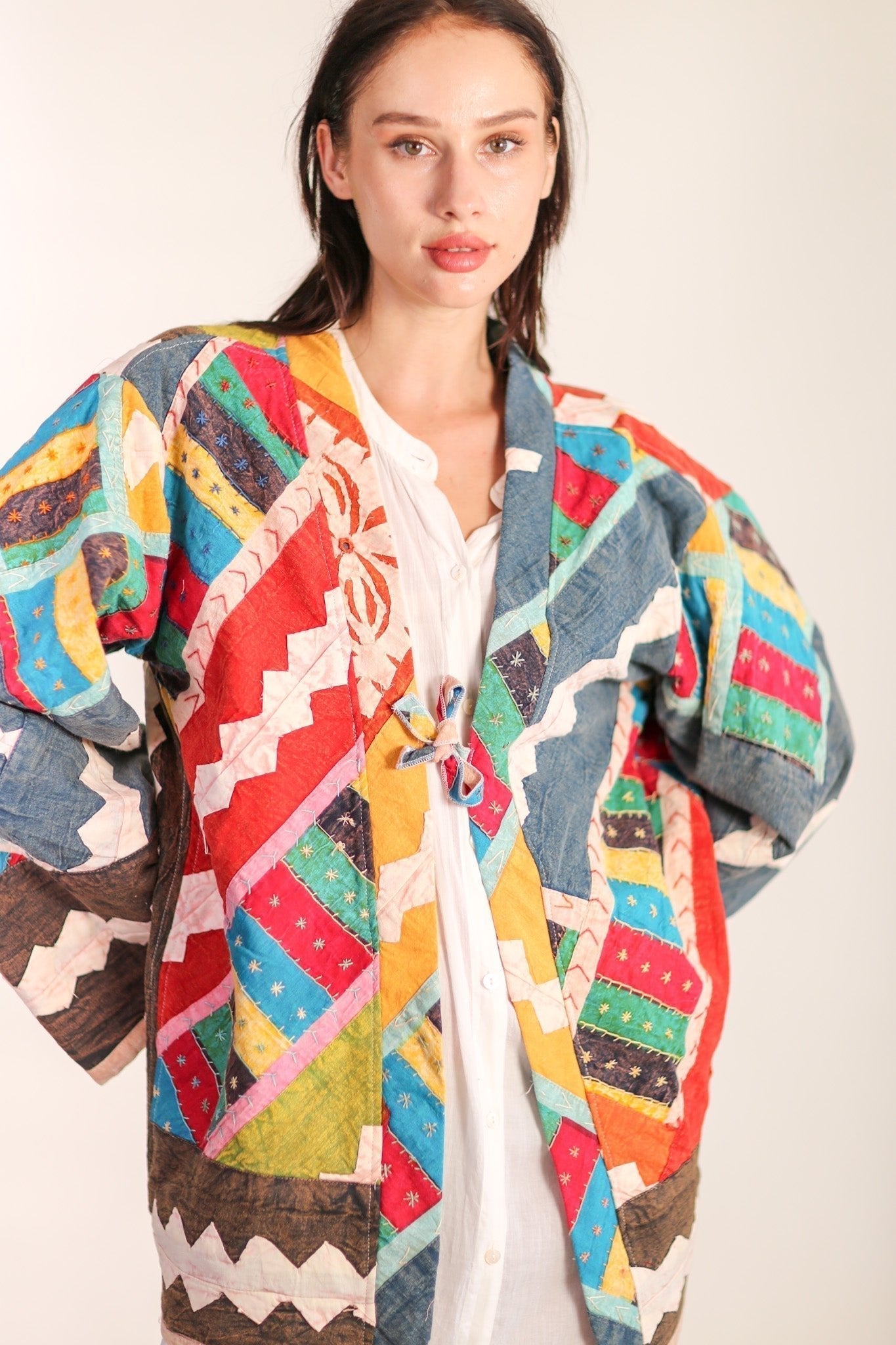 EMBROIDERED PATCHWORK KIMONO HILO - MOMO STUDIO BERLIN - Berlin Concept Store - sustainable & ethical fashion