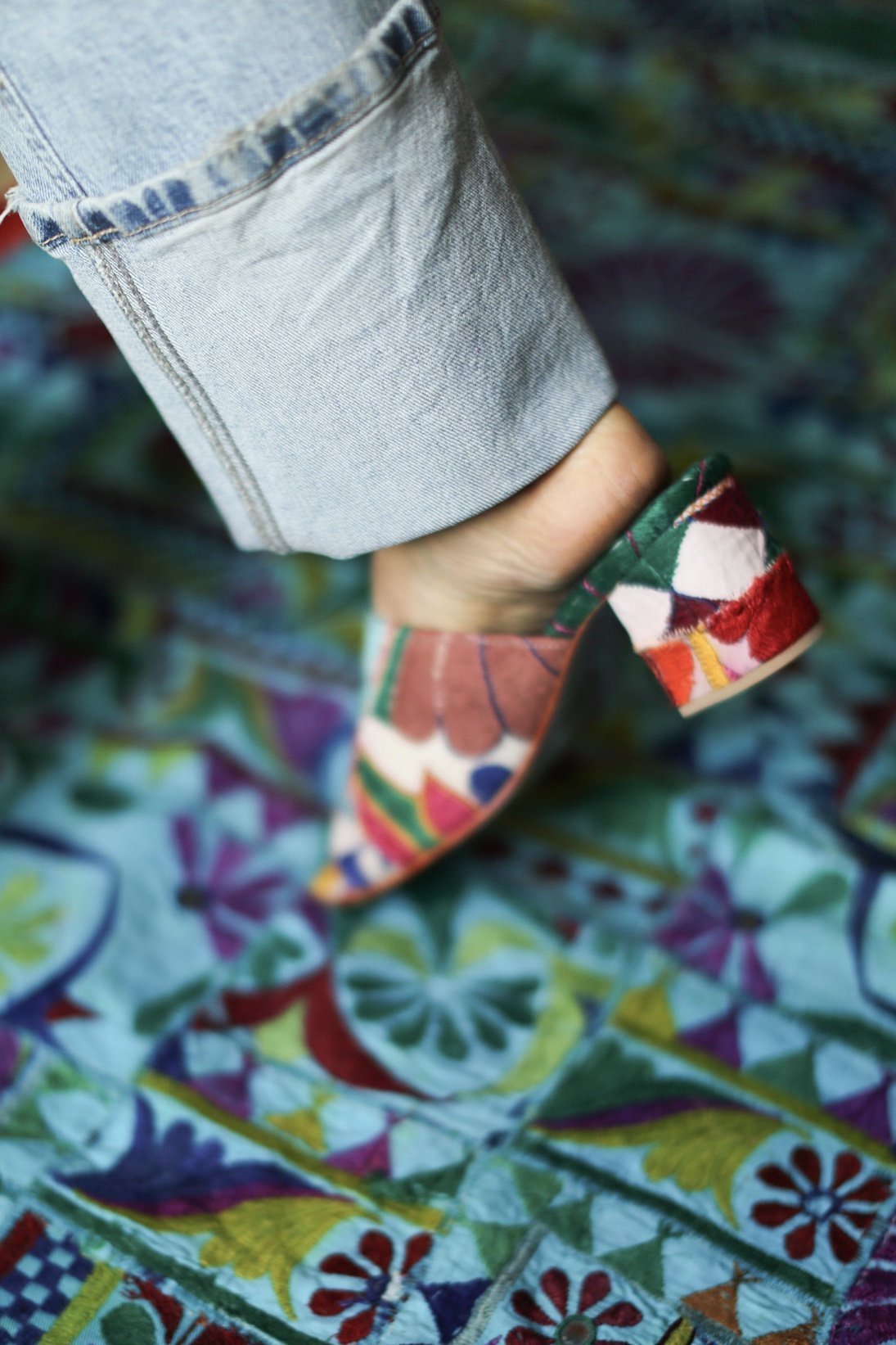 EMBROIDERED PATCHWORK SANDAL MULES LULU - MOMO STUDIO BERLIN - Berlin Concept Store - sustainable & ethical fashion