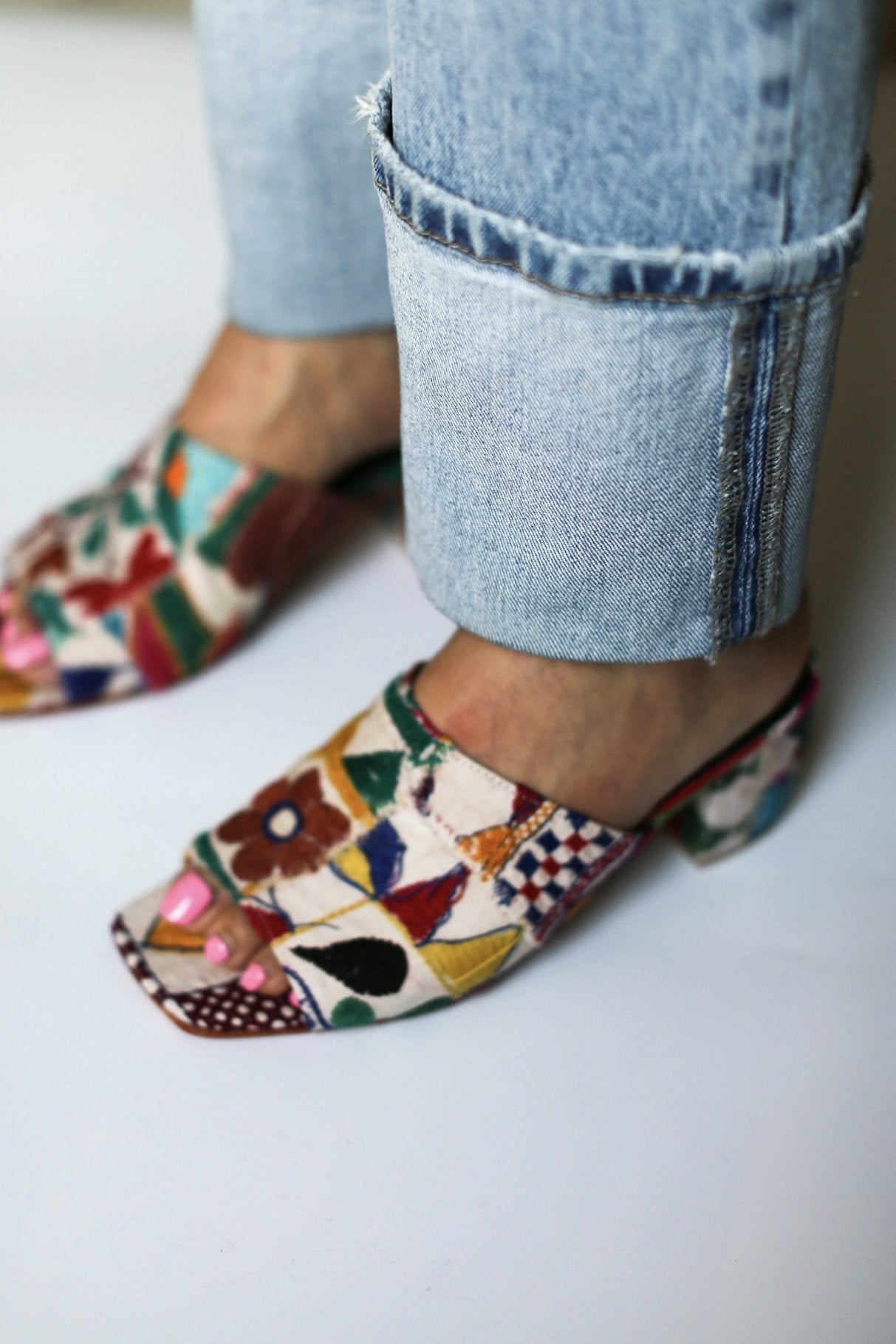 EMBROIDERED PATCHWORK SANDAL MULES LULU - MOMO STUDIO BERLIN - Berlin Concept Store - sustainable & ethical fashion