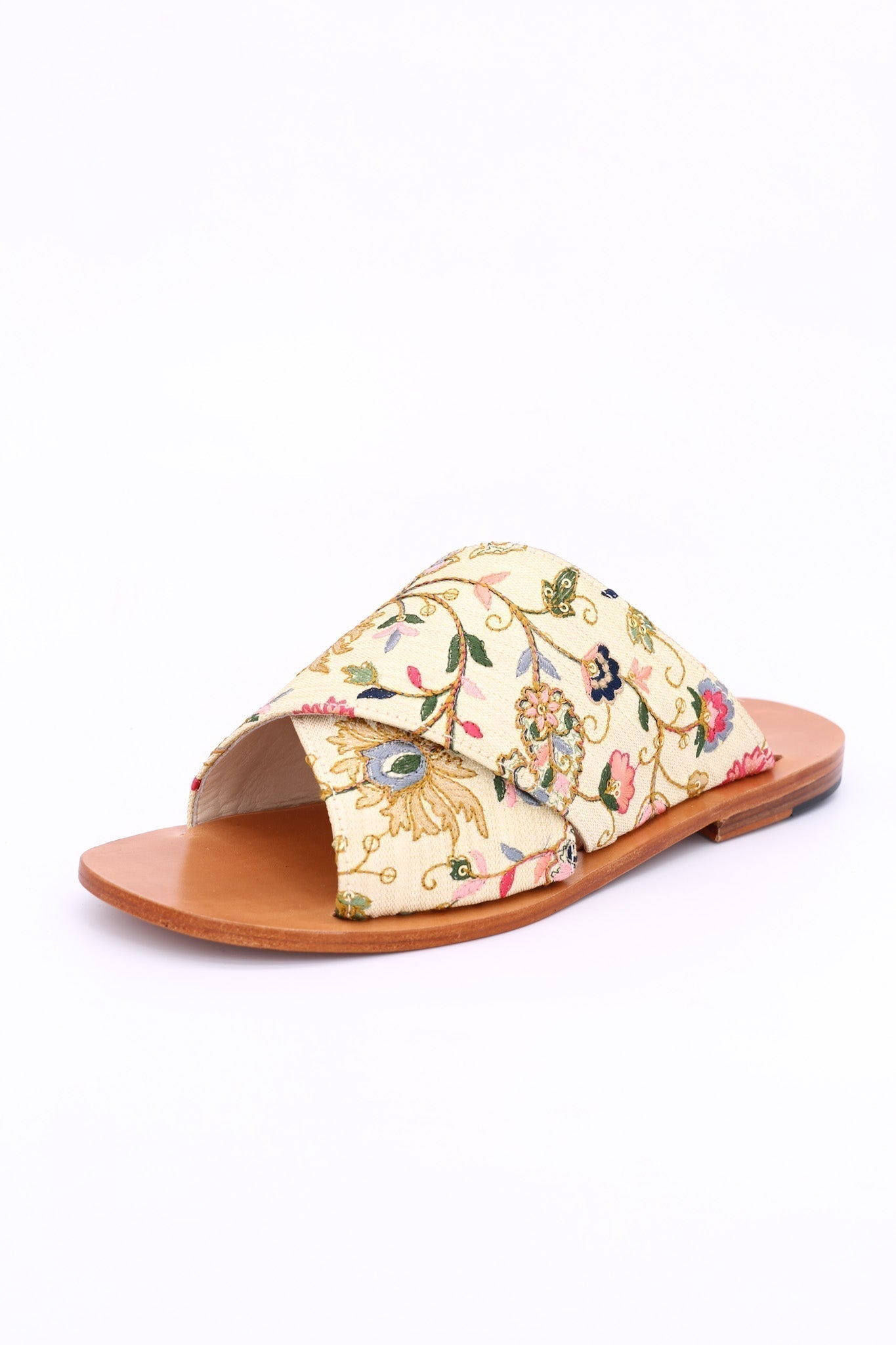 EMBROIDERED SANDALS DAISY NEEDLESTITCH - MOMO STUDIO BERLIN - Berlin Concept Store - sustainable & ethical fashion