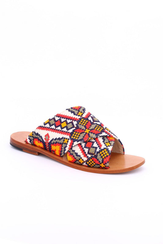EMBROIDERED SANDALS DAISY NEEDLESTITCH - MOMO STUDIO BERLIN - Berlin Concept Store - sustainable & ethical fashion