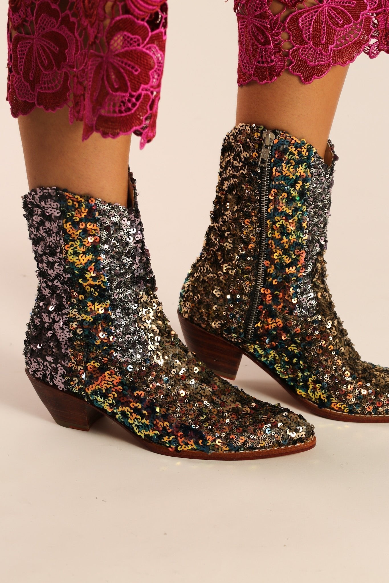 EMBROIDERED SEQUIN BOOTS ASTERIA - MOMO STUDIO BERLIN - Berlin Concept Store - sustainable & ethical fashion