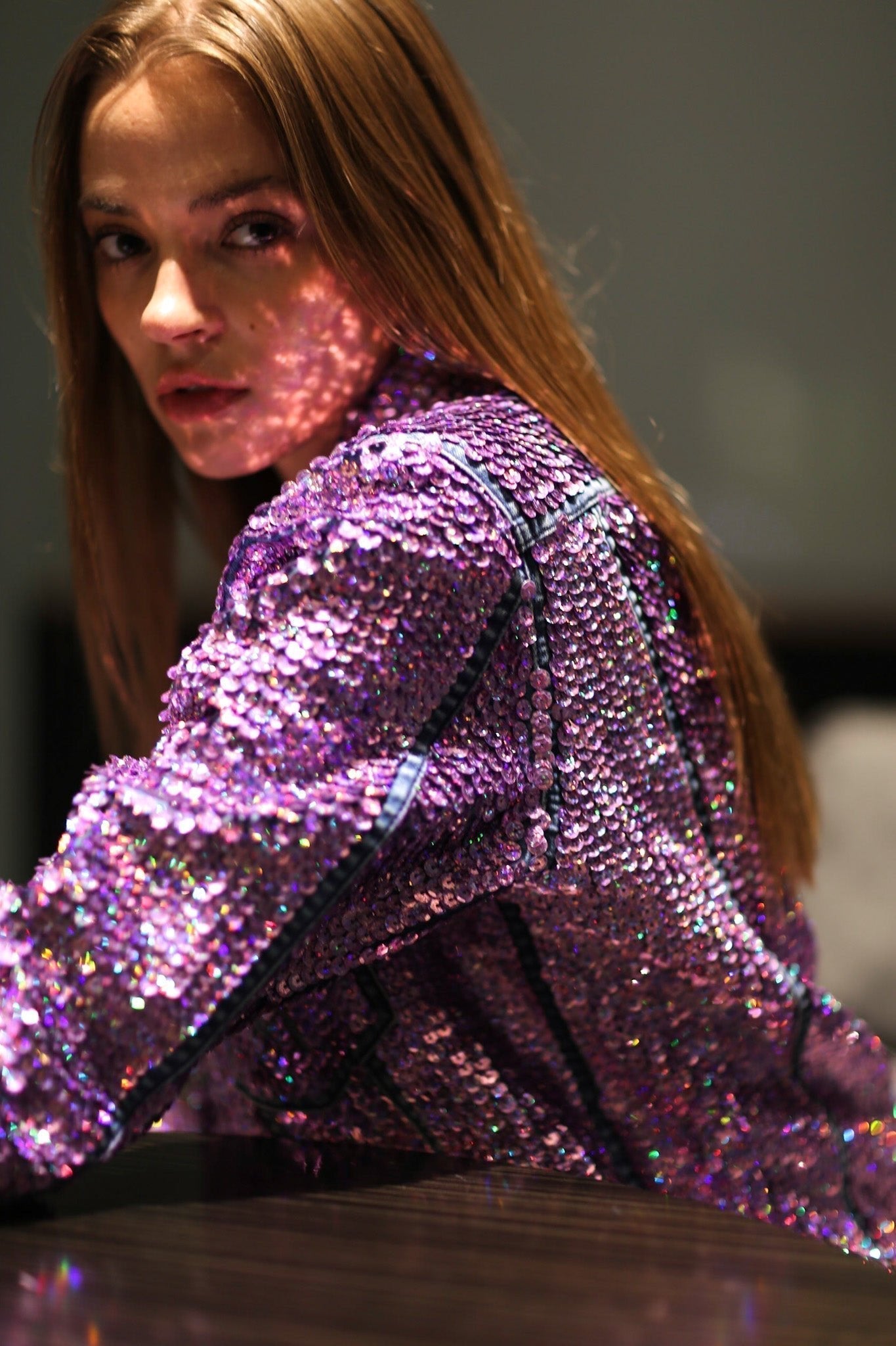 EMBROIDERED SEQUIN DENIM JACKET DEMI - MOMO STUDIO BERLIN - Berlin Concept Store - sustainable & ethical fashion