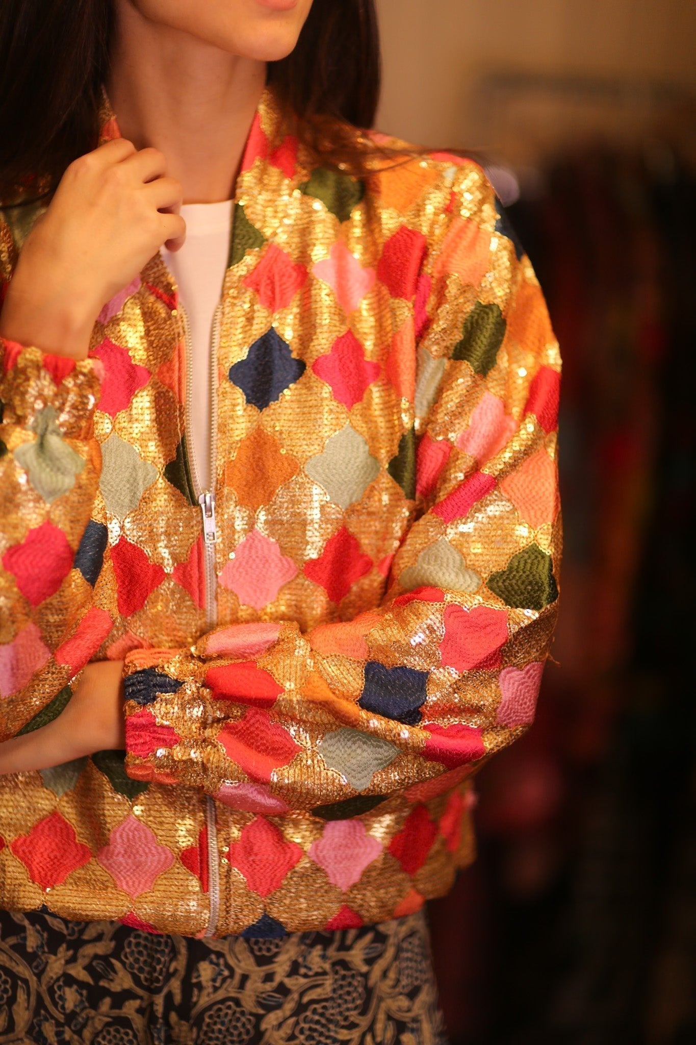 EMBROIDERED SILK BOMBER JACKET ANCHA GINNY - MOMO STUDIO BERLIN - Berlin Concept Store - sustainable & ethical fashion