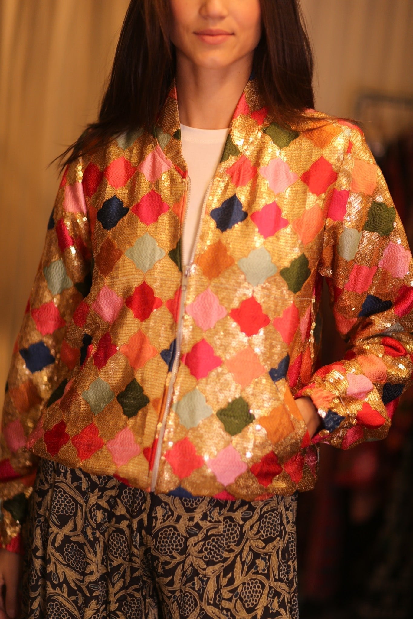 EMBROIDERED SILK BOMBER JACKET ANCHA GINNY - MOMO STUDIO BERLIN - Berlin Concept Store - sustainable & ethical fashion