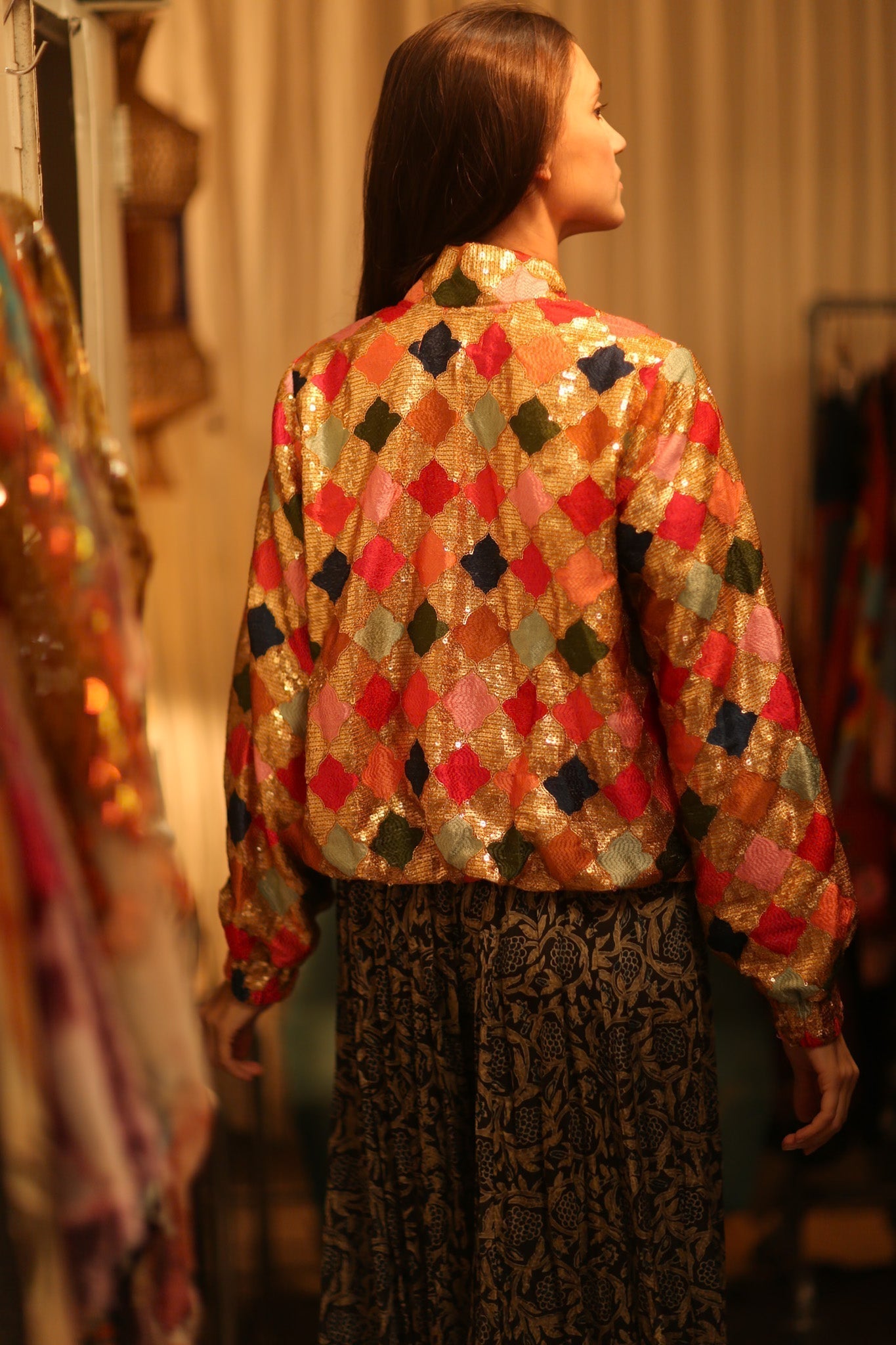 EMBROIDERED SILK BOMBER JACKET ANCHA GINNY - MOMO STUDIO BERLIN - Berlin Concept Store - sustainable & ethical fashion