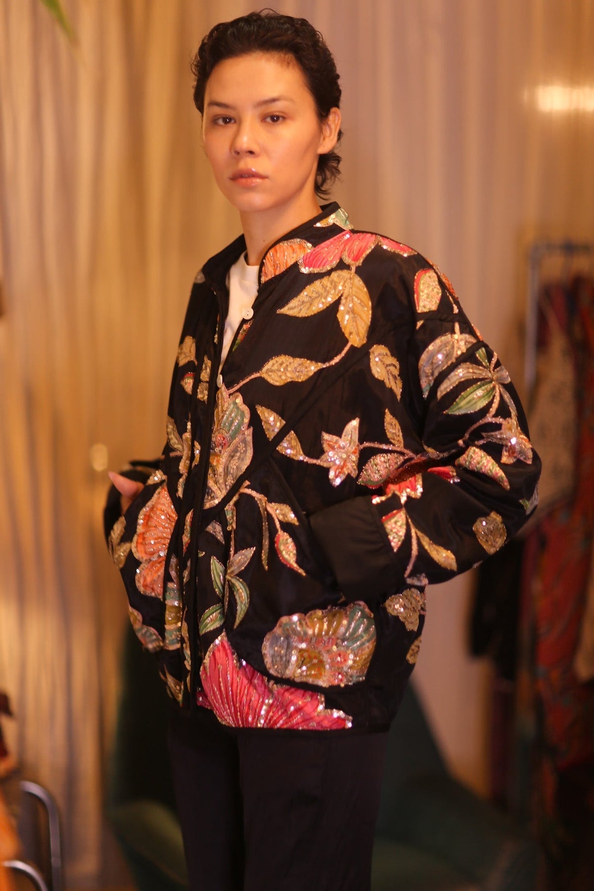 EMBROIDERED SILK JACKET MAYANI - MOMO STUDIO BERLIN - Berlin Concept Store - sustainable & ethical fashion