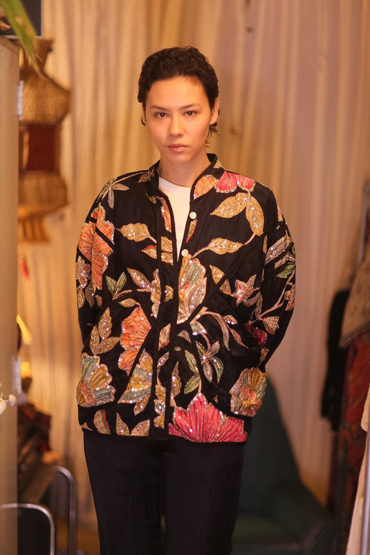 EMBROIDERED SILK JACKET MAYANI - MOMO STUDIO BERLIN - Berlin Concept Store - sustainable & ethical fashion