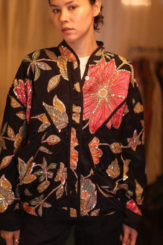 EMBROIDERED SILK JACKET MAYANI - MOMO STUDIO BERLIN - Berlin Concept Store - sustainable & ethical fashion