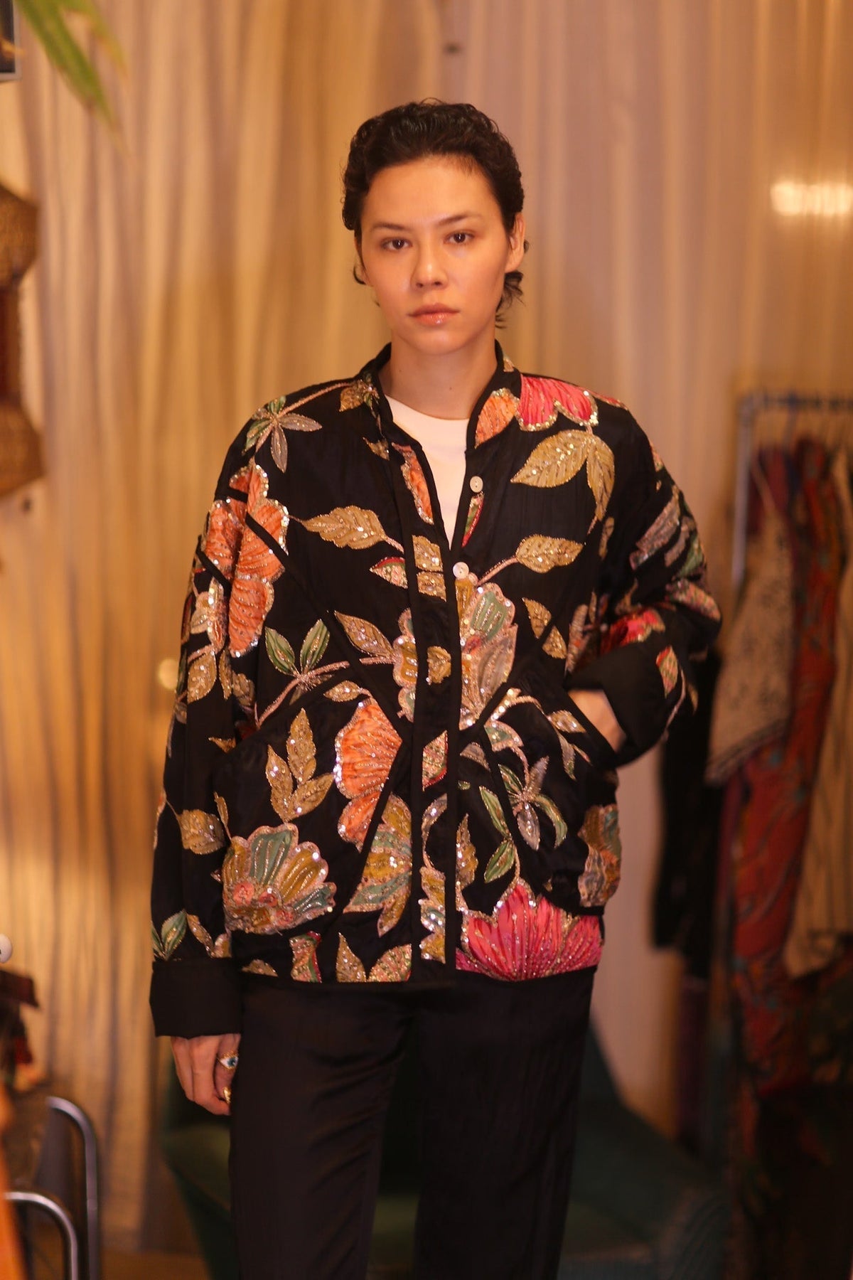 EMBROIDERED SILK JACKET MAYANI - MOMO STUDIO BERLIN - Berlin Concept Store - sustainable & ethical fashion