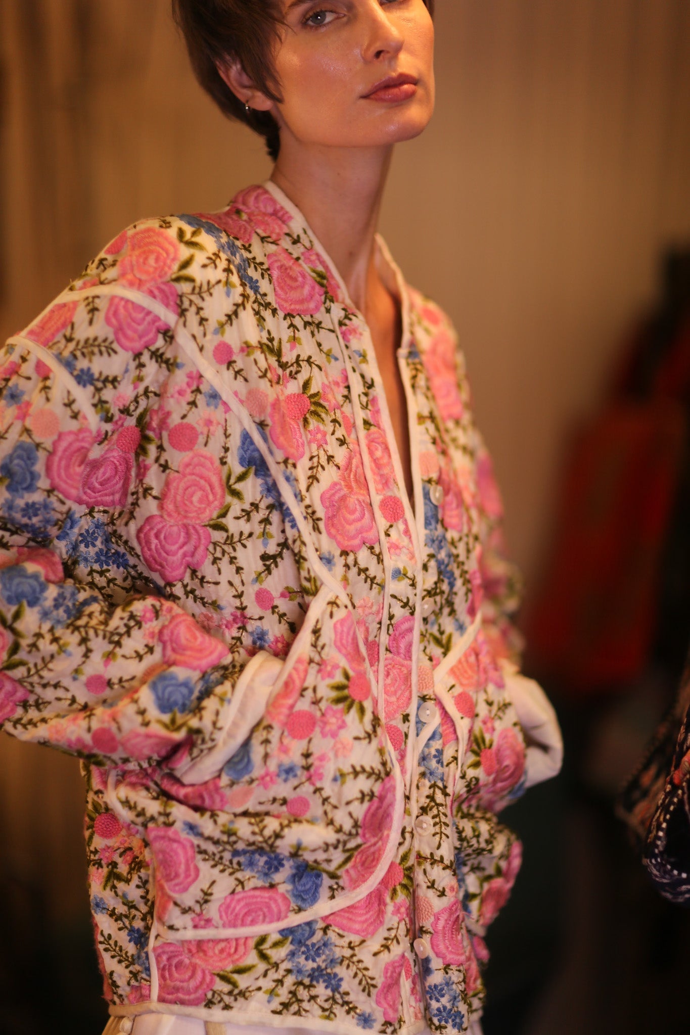 EMBROIDERED SILK JACKET ROSE GARDEN - MOMO STUDIO BERLIN - Berlin Concept Store - sustainable & ethical fashion