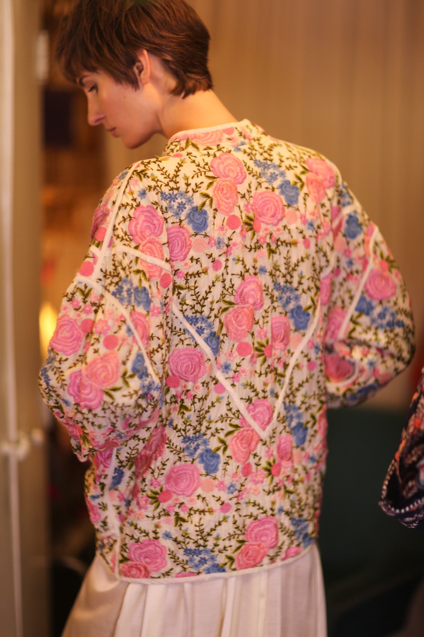 EMBROIDERED SILK JACKET ROSE GARDEN - MOMO STUDIO BERLIN - Berlin Concept Store - sustainable & ethical fashion