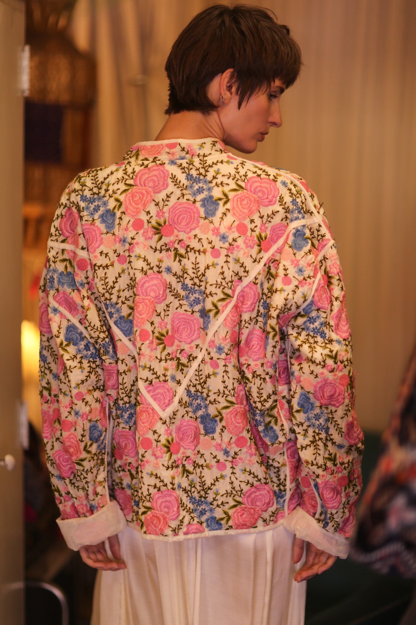 EMBROIDERED SILK JACKET ROSE GARDEN - MOMO STUDIO BERLIN - Berlin Concept Store - sustainable & ethical fashion