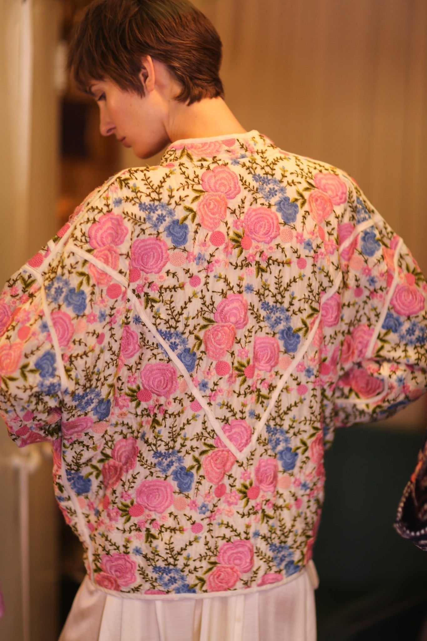 EMBROIDERED SILK JACKET ROSE GARDEN - MOMO STUDIO BERLIN - Berlin Concept Store - sustainable & ethical fashion