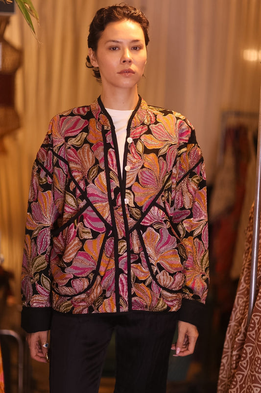 EMBROIDERED SILK JACKET WYNE - MOMO STUDIO BERLIN - Berlin Concept Store - sustainable & ethical fashion