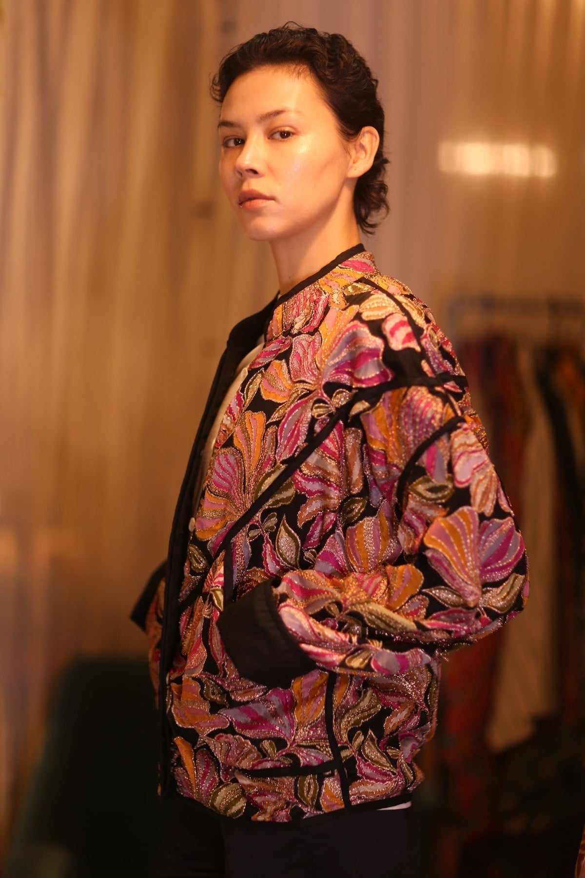 EMBROIDERED SILK JACKET WYNE - MOMO STUDIO BERLIN - Berlin Concept Store - sustainable & ethical fashion