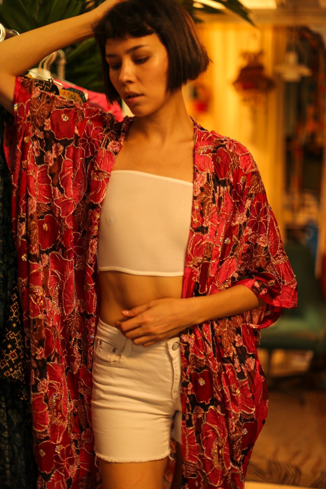 EMBROIDERED SILK KIMONO AURORA - MOMO STUDIO BERLIN - Berlin Concept Store - sustainable & ethical fashion