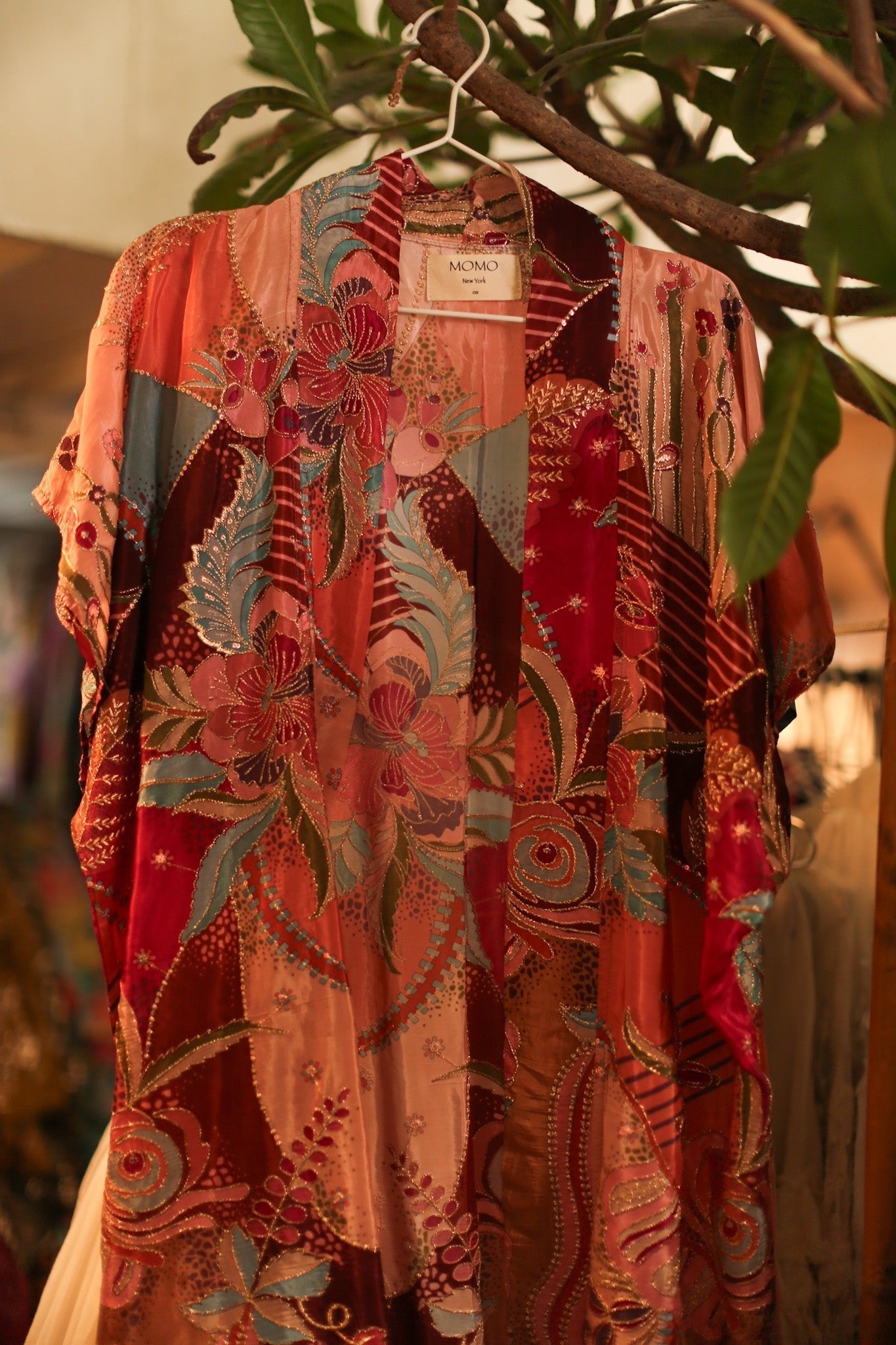 EMBROIDERED SILK KIMONO NATASHA - MOMO STUDIO BERLIN - Berlin Concept Store - sustainable & ethical fashion