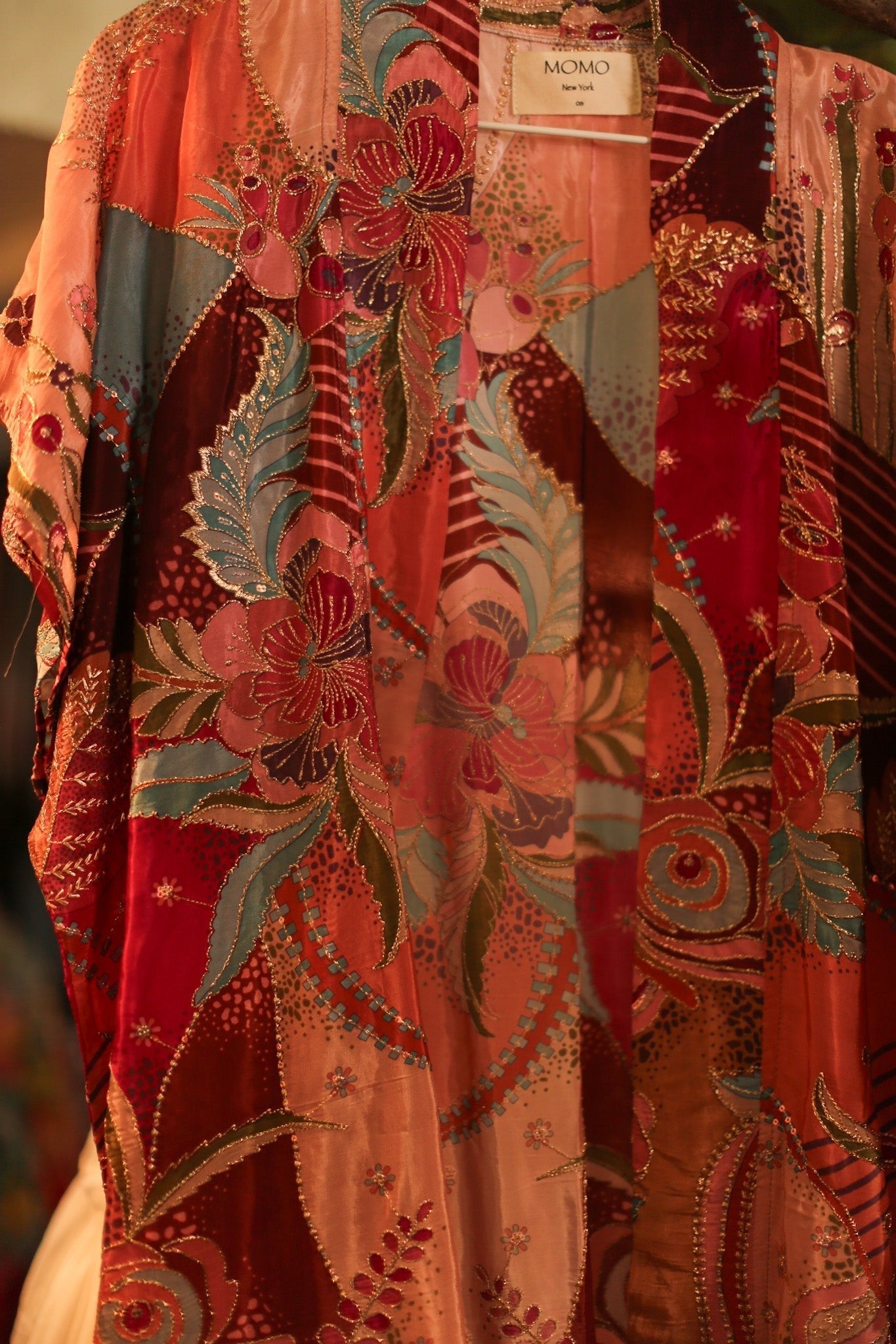 EMBROIDERED SILK KIMONO NATASHA - MOMO STUDIO BERLIN - Berlin Concept Store - sustainable & ethical fashion