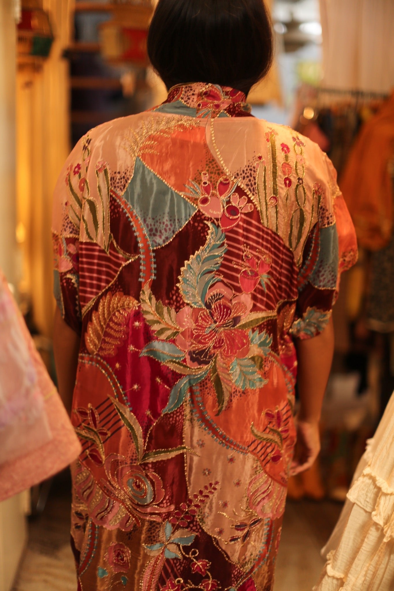 EMBROIDERED SILK KIMONO NATASHA - MOMO STUDIO BERLIN - Berlin Concept Store - sustainable & ethical fashion