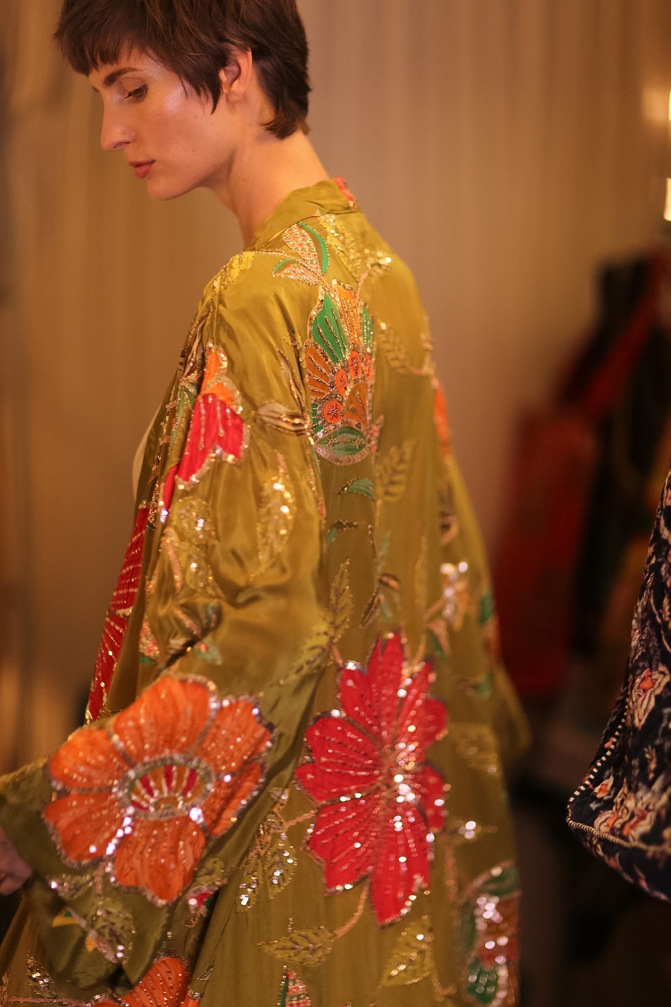 EMBROIDERED SILK KIMONO ROSE GABRIEL - MOMO STUDIO BERLIN - Berlin Concept Store - sustainable & ethical fashion