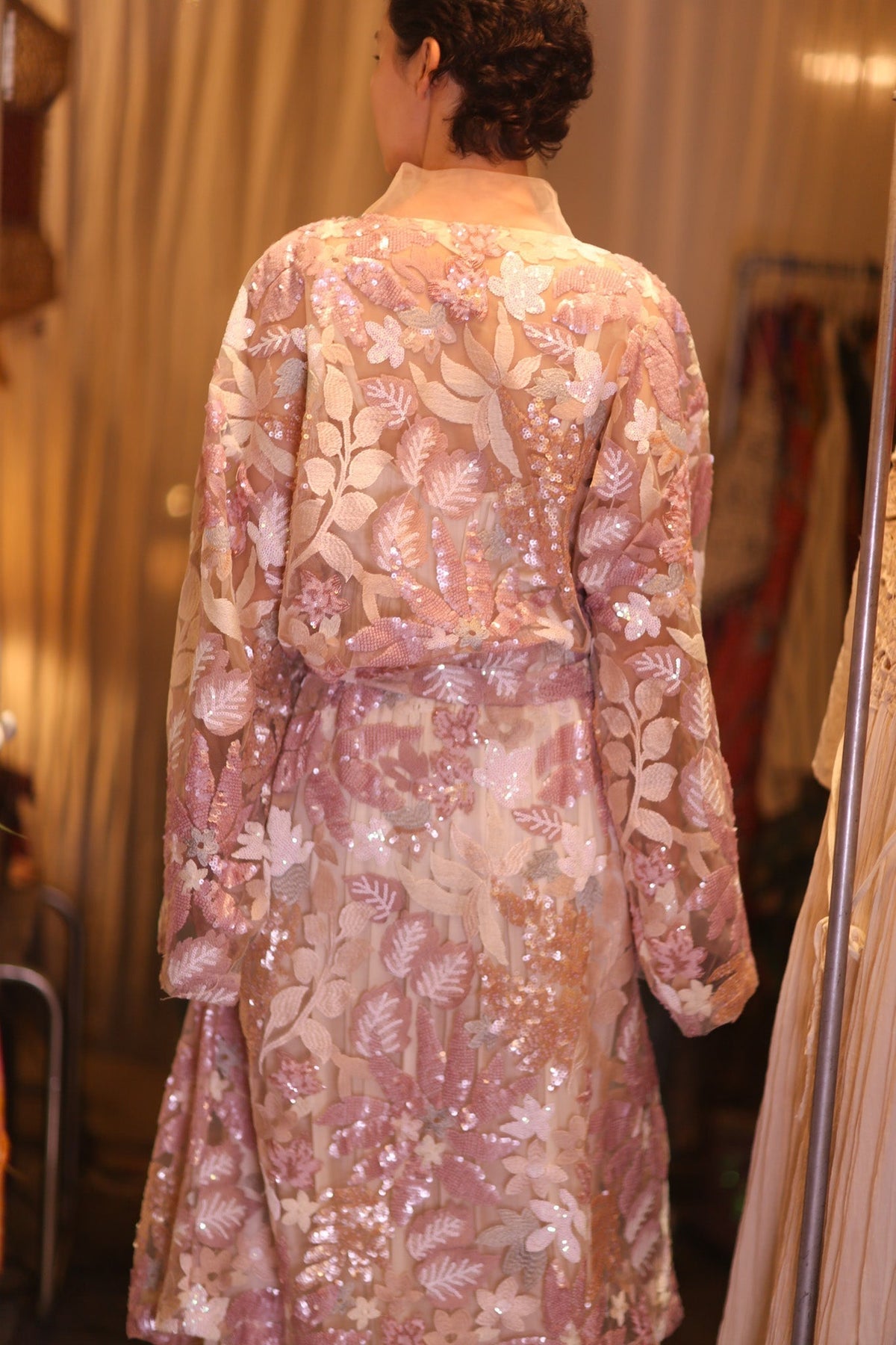 EMBROIDERED SILK LONG KIMONO ATOMI - MOMO STUDIO BERLIN - Berlin Concept Store - sustainable & ethical fashion