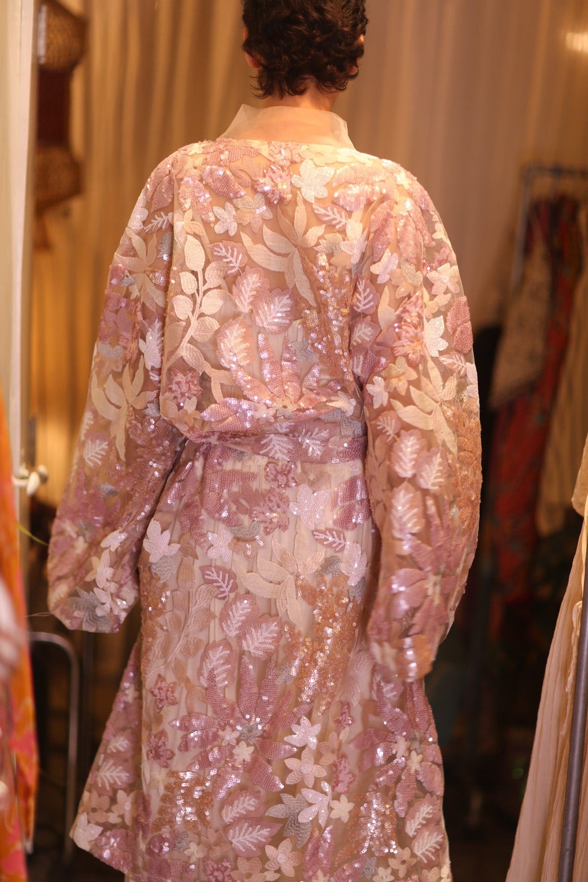 EMBROIDERED SILK LONG KIMONO ATOMI - MOMO STUDIO BERLIN - Berlin Concept Store - sustainable & ethical fashion