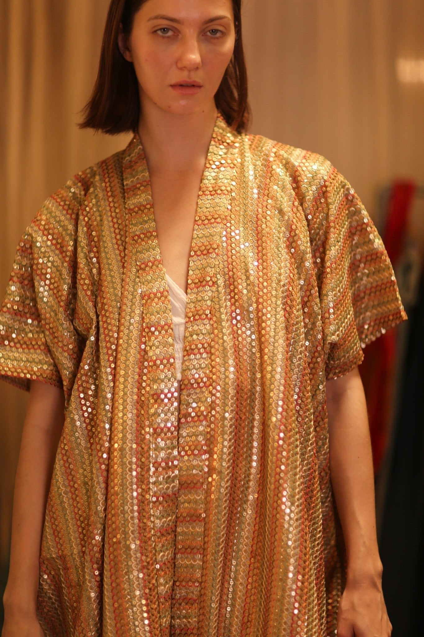 EMBROIDERED SILK LONG KIMONO KRIST - MOMO STUDIO BERLIN - Berlin Concept Store - sustainable & ethical fashion
