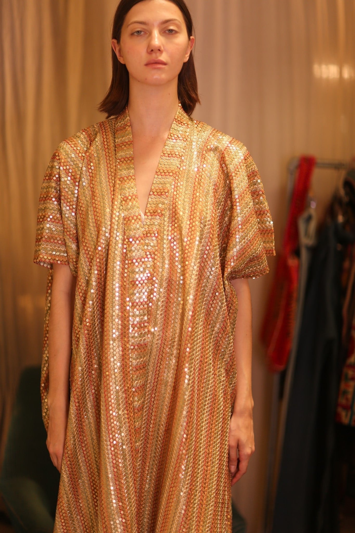 EMBROIDERED SILK LONG KIMONO KRIST - MOMO STUDIO BERLIN - Berlin Concept Store - sustainable & ethical fashion