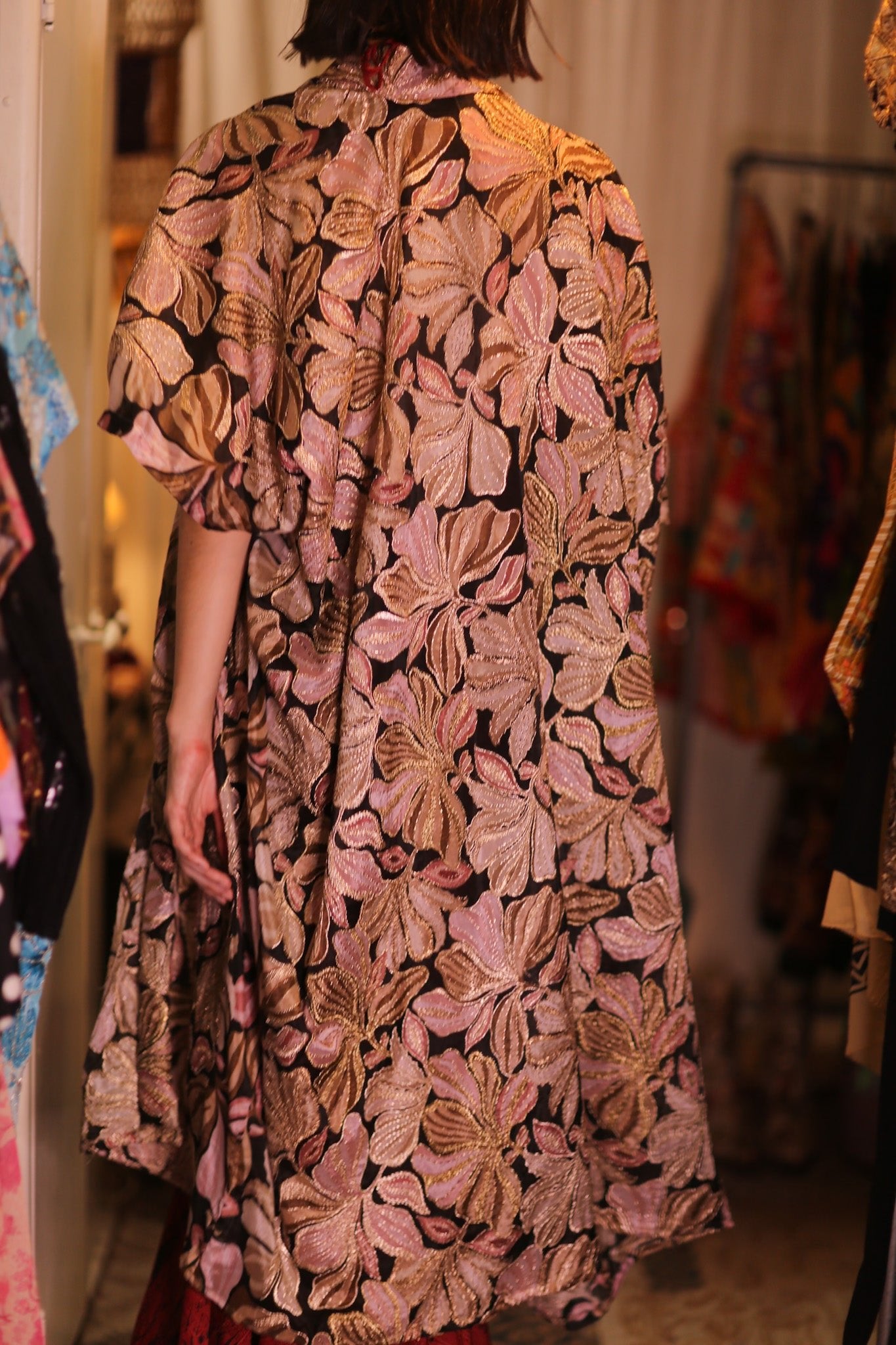 EMBROIDERED SILK NOVELTY KIMONO BEAMS - MOMO STUDIO BERLIN - Berlin Concept Store - sustainable & ethical fashion