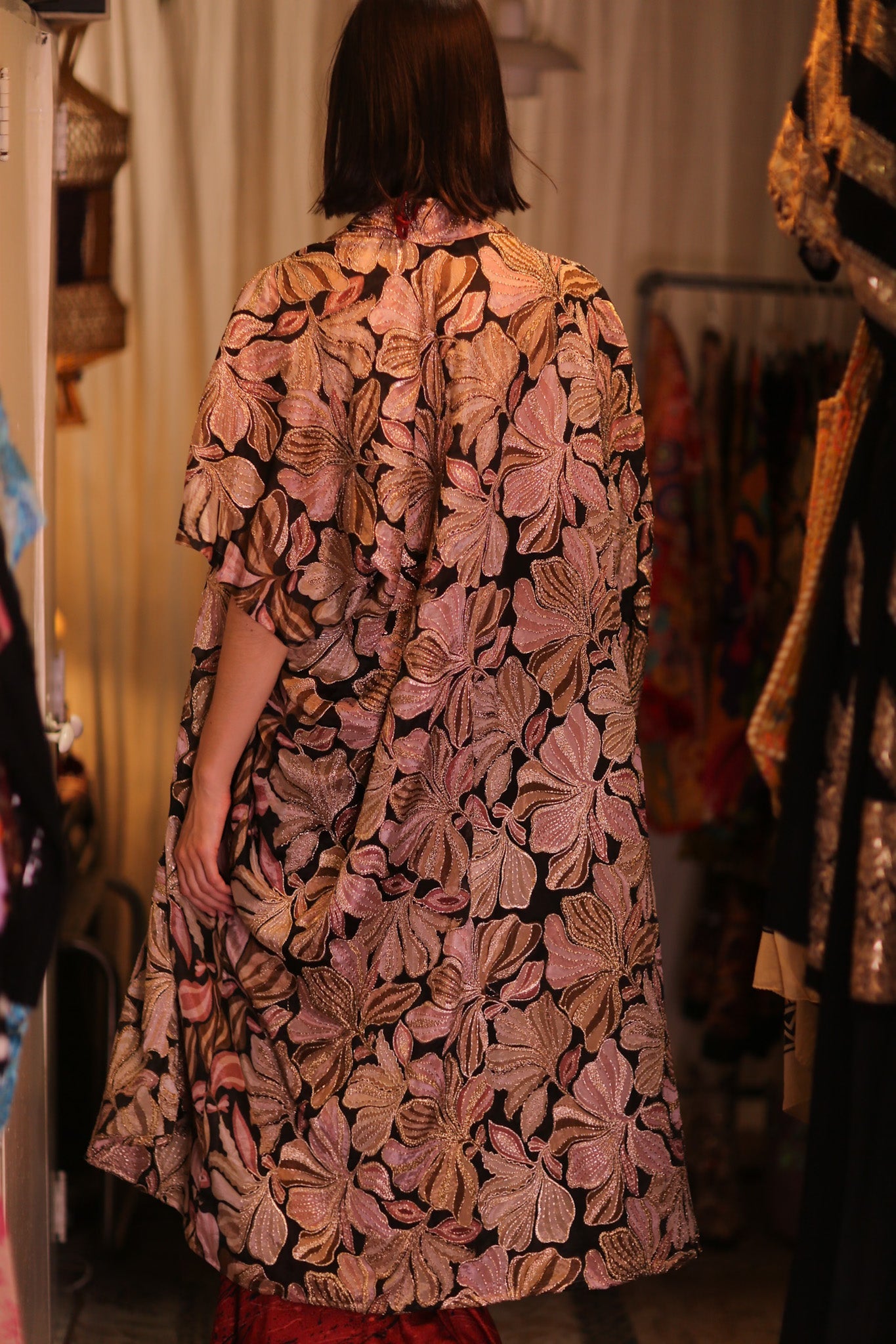 EMBROIDERED SILK NOVELTY KIMONO BEAMS - MOMO STUDIO BERLIN - Berlin Concept Store - sustainable & ethical fashion