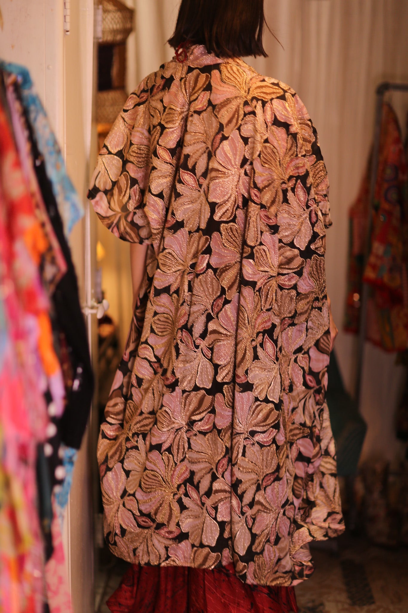 EMBROIDERED SILK NOVELTY KIMONO BEAMS - MOMO STUDIO BERLIN - Berlin Concept Store - sustainable & ethical fashion